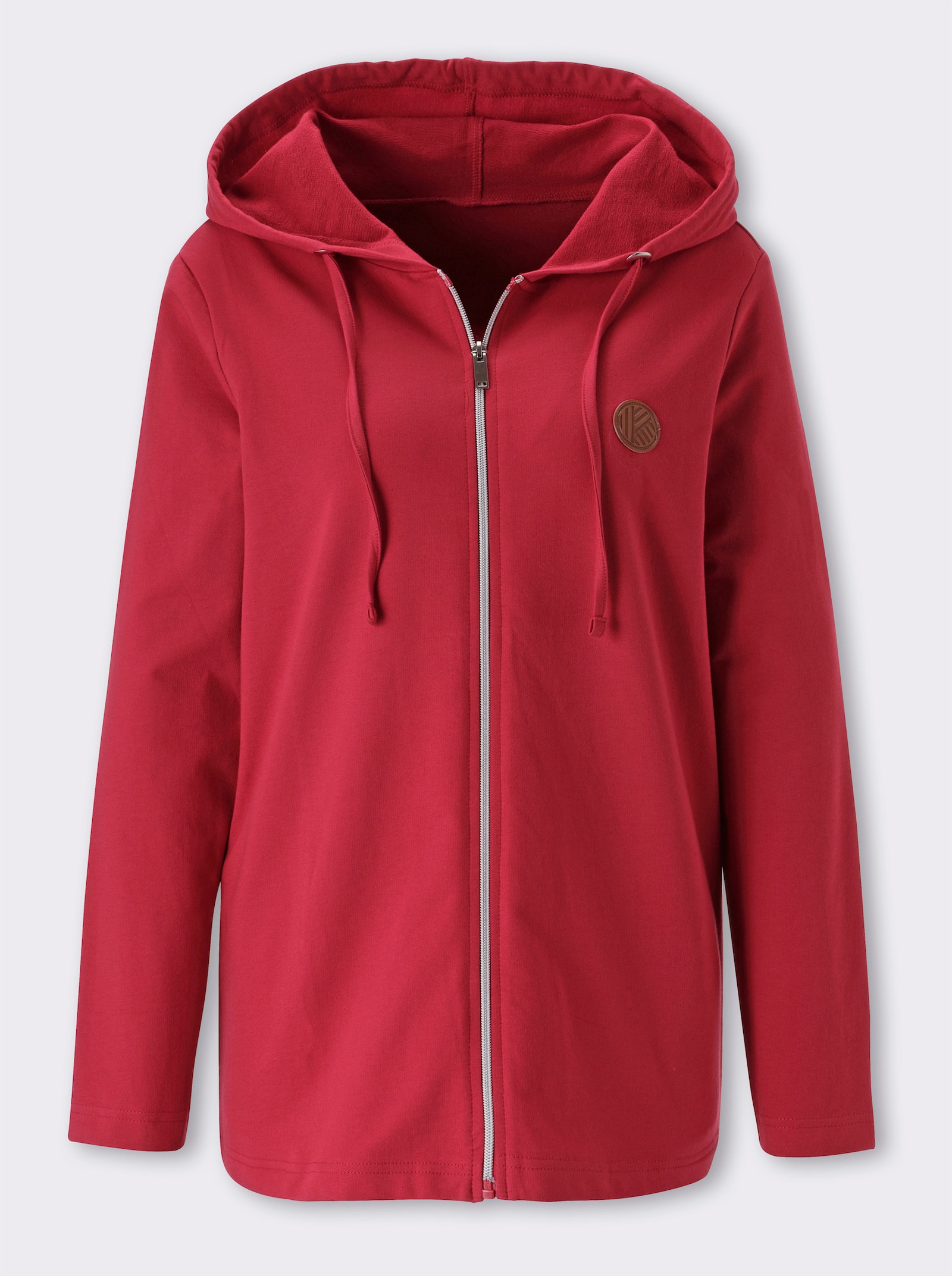 Sweatjacke mit Kapuze - rot