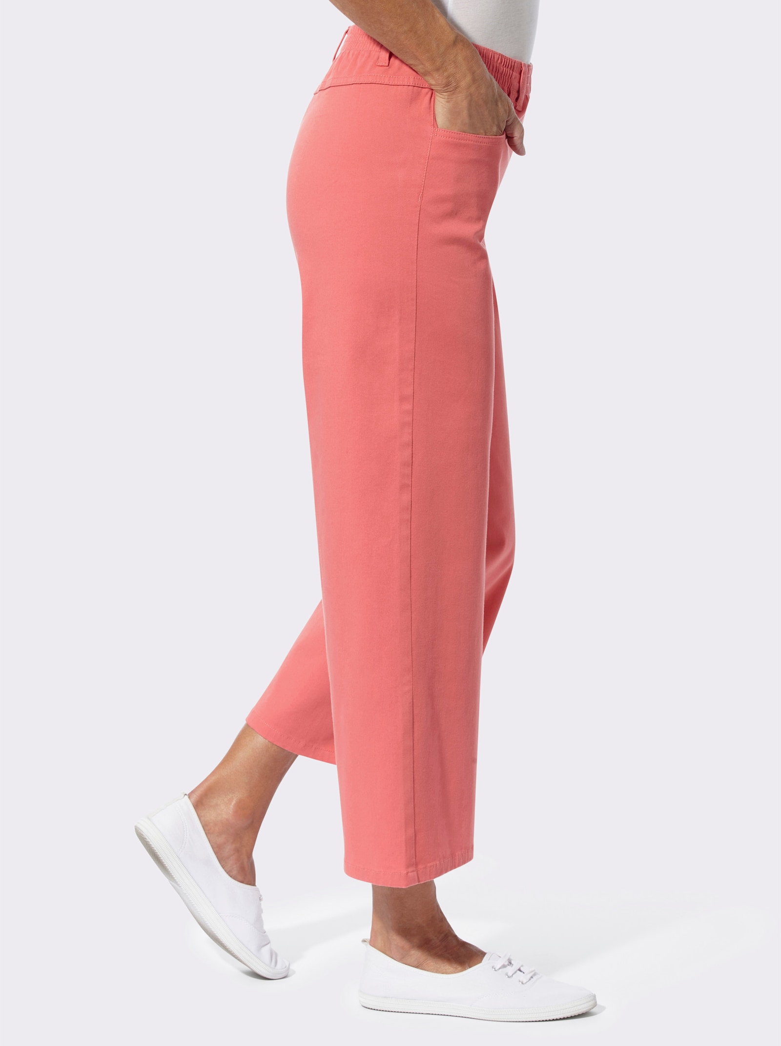 7/8-jeans in set van 2 - blue-bleached + koraal