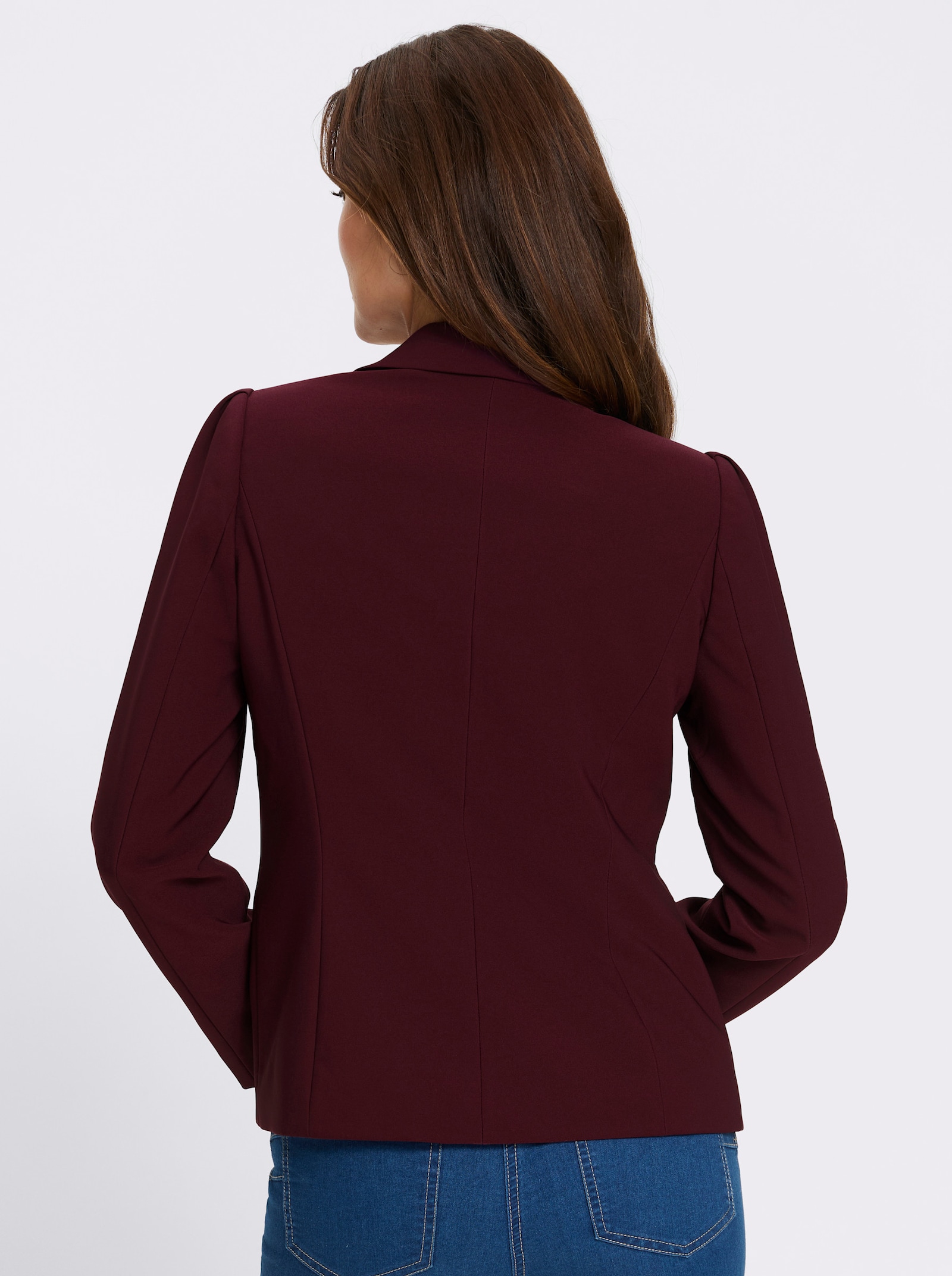 heine Blazer mit dezenten Puffärmeln - burgund