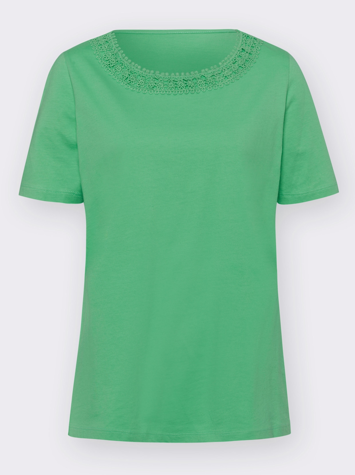 Tričko s okrúhlym výstrihom - zelená