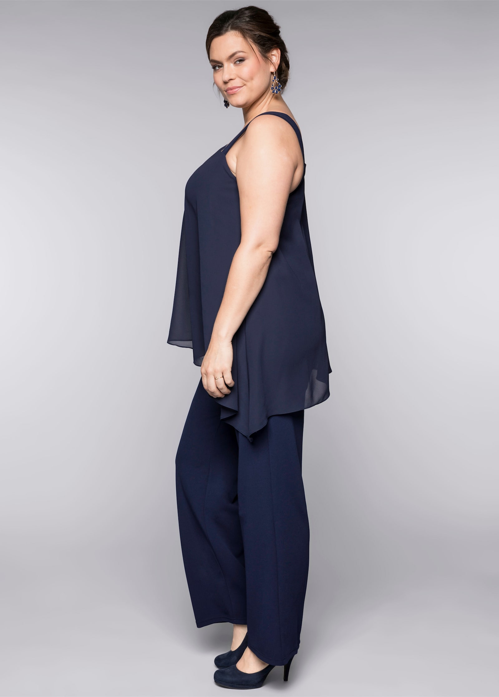 sheego Jumpsuit im Lagenlook - marine