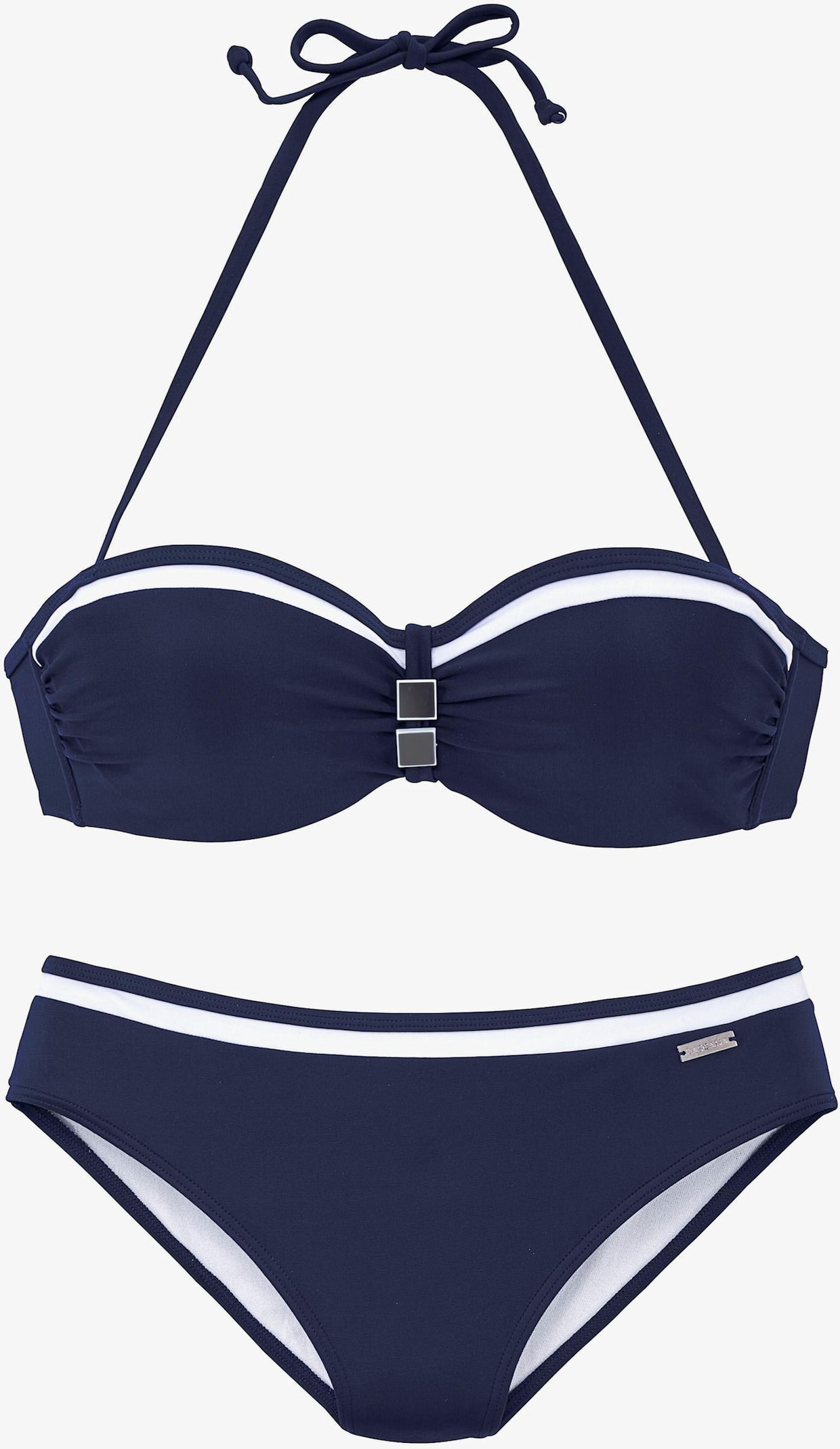 LASCANA Bandeaubikini met beugel - marine