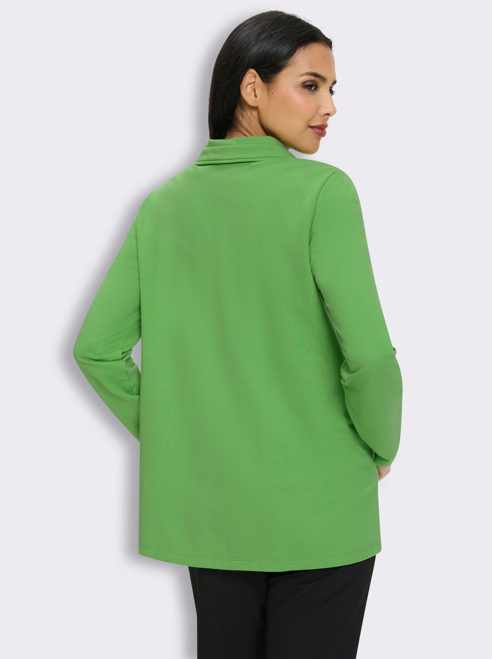 Sweatjacke mit zwei Taschen - apfel
