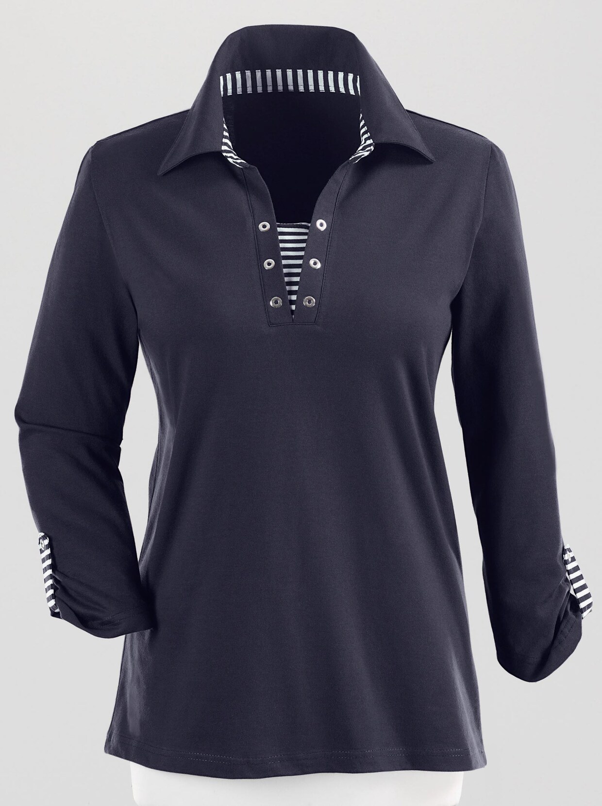 Shirt met 3/4-mouw - marine