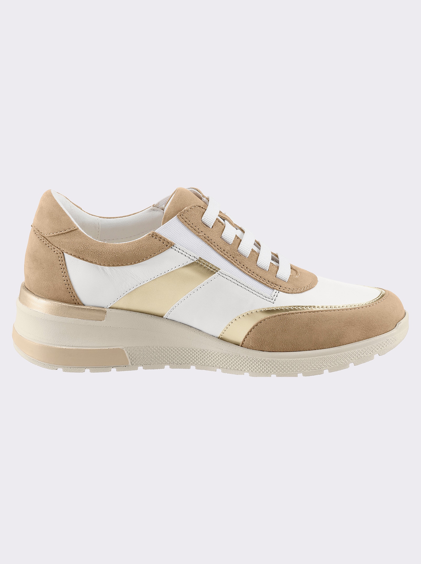 airsoft modern+ Sneaker mit Elastik-Details - beige