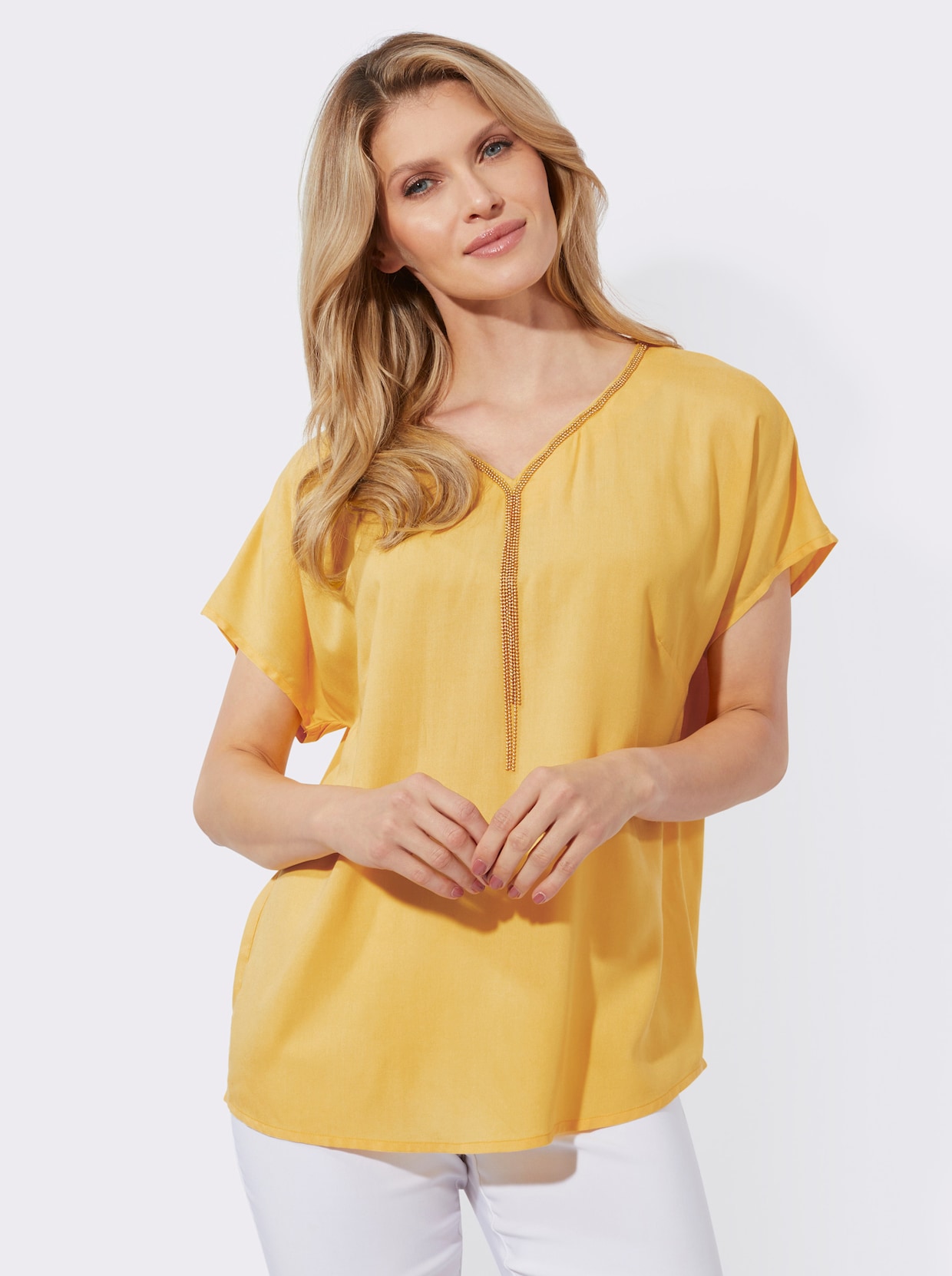 Longline blouse - geel