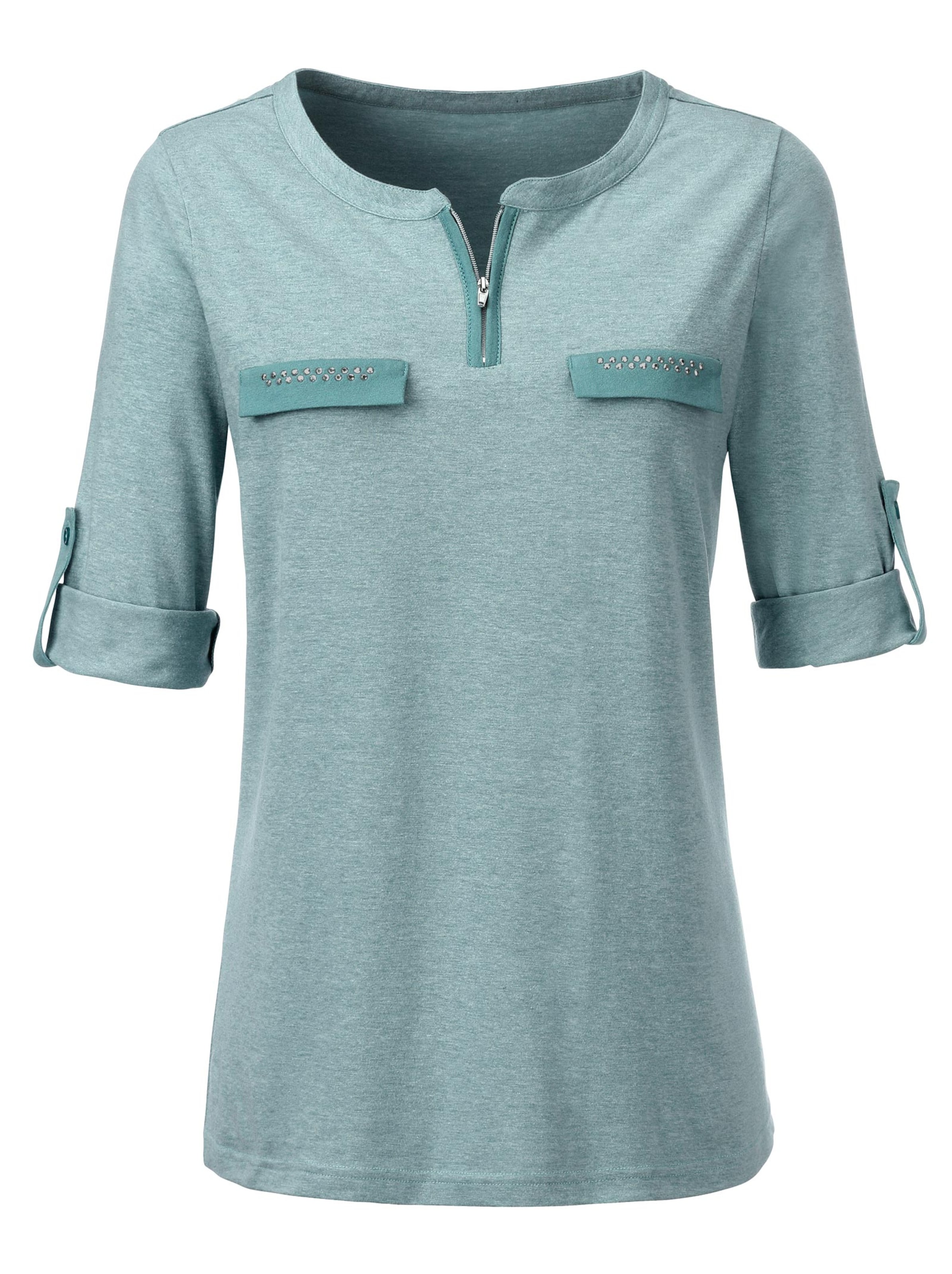 Shirt - türkis-meliert