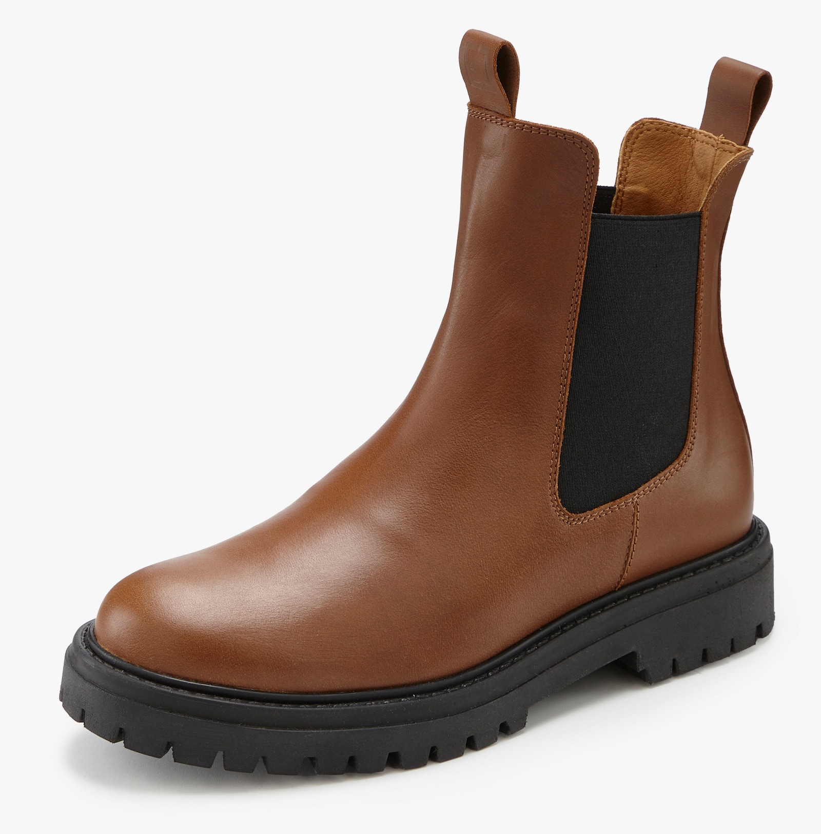 Elbsand Stiefelette - camel/schwarz
