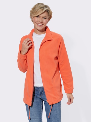 Fleecejacke Kordeldurchzug am Saum - terrakotta