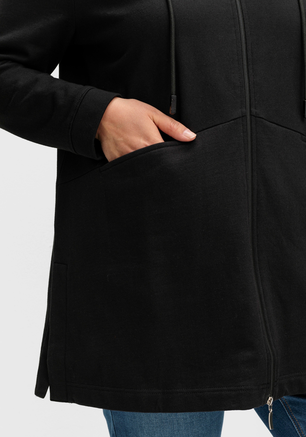 sheego Sweatvest - zwart