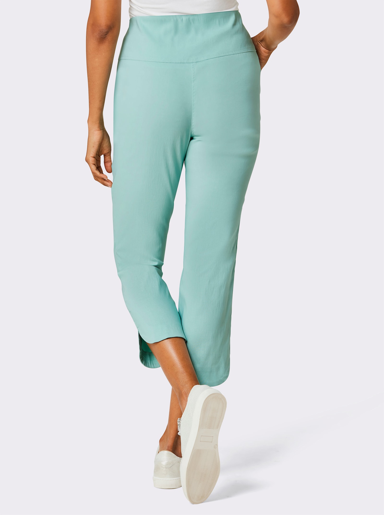 Stehmann Comfort line 7/8-broek met splitten, afgerond - mint