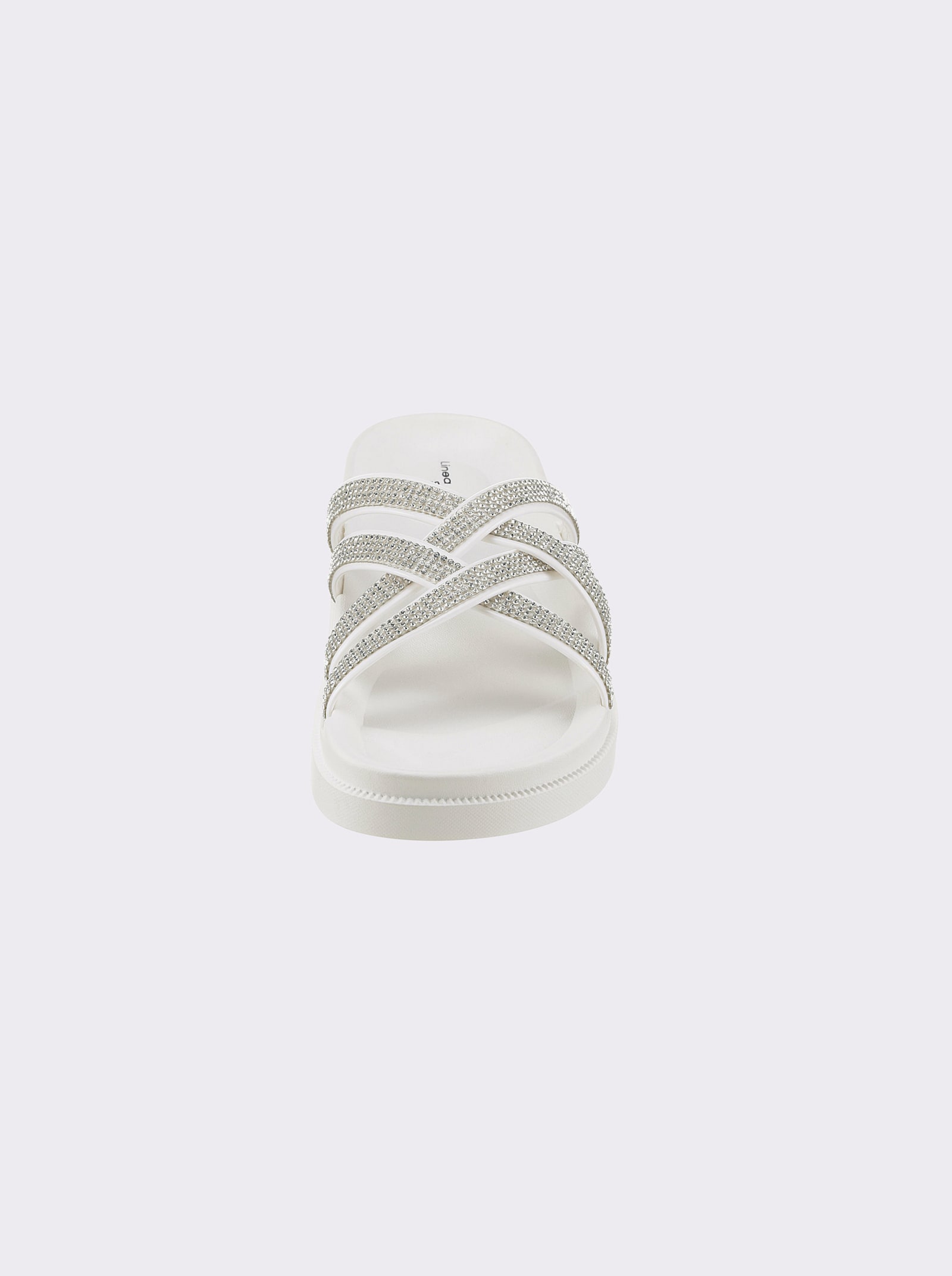 Siebi´s Badepantolette mit Glitzersteinchen - weiß