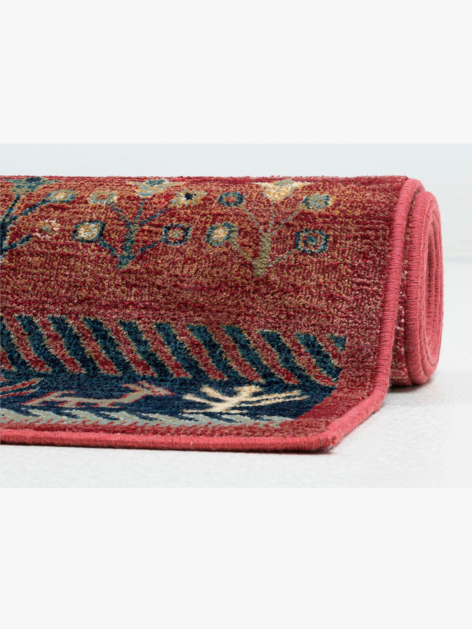 Theko Teppich - rot-gemustert
