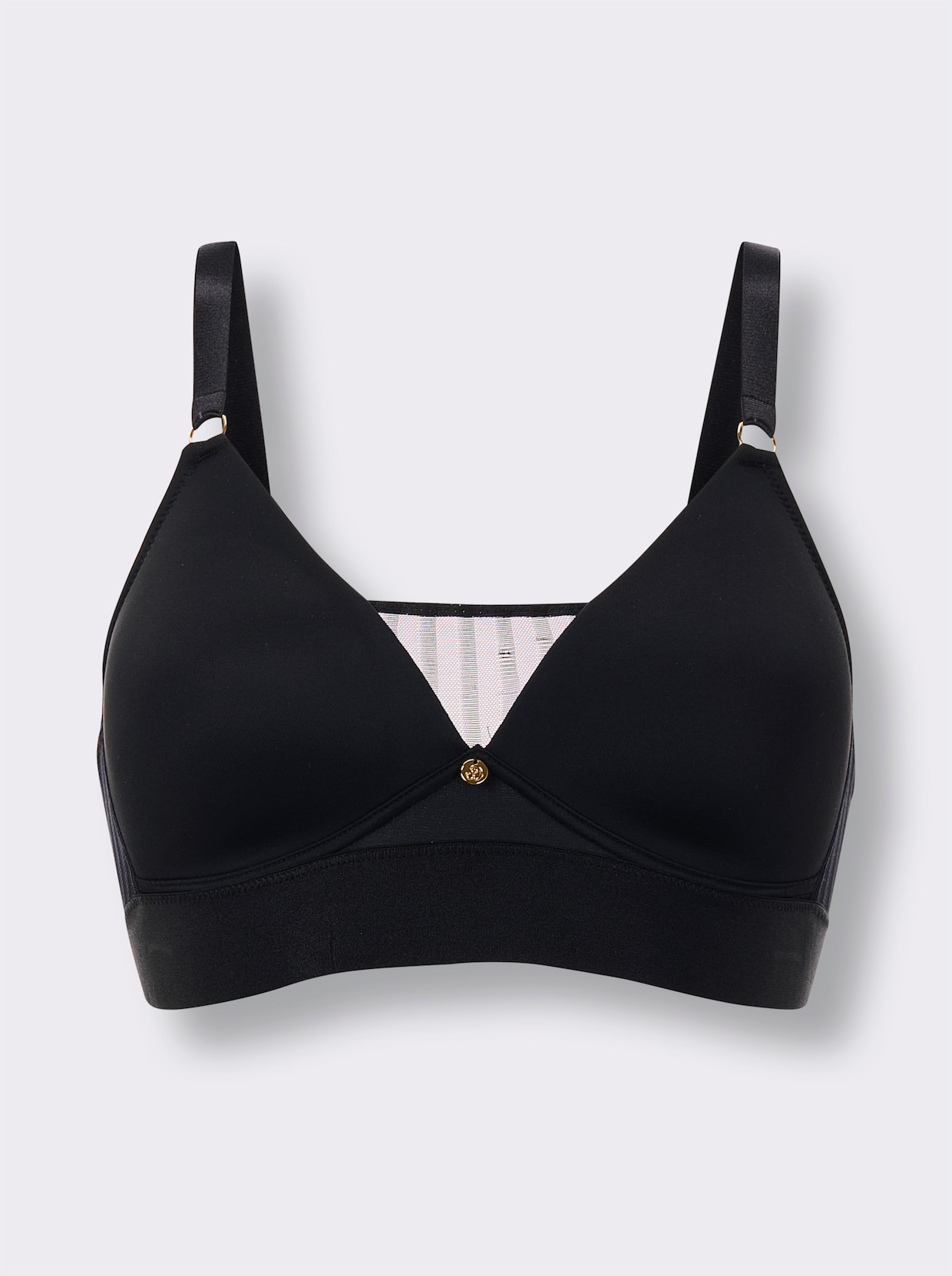 T-Shirt-BH ohne Bügel - schwarz