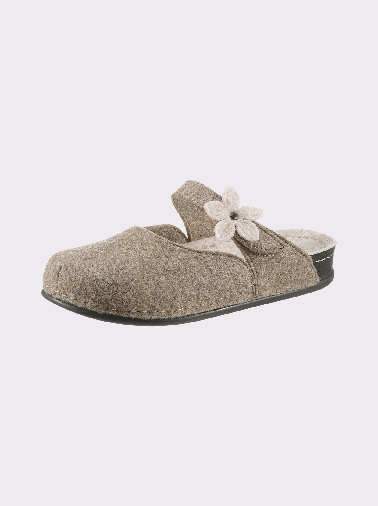 Dr. Feet Pantoffels - beige gemêleerd
