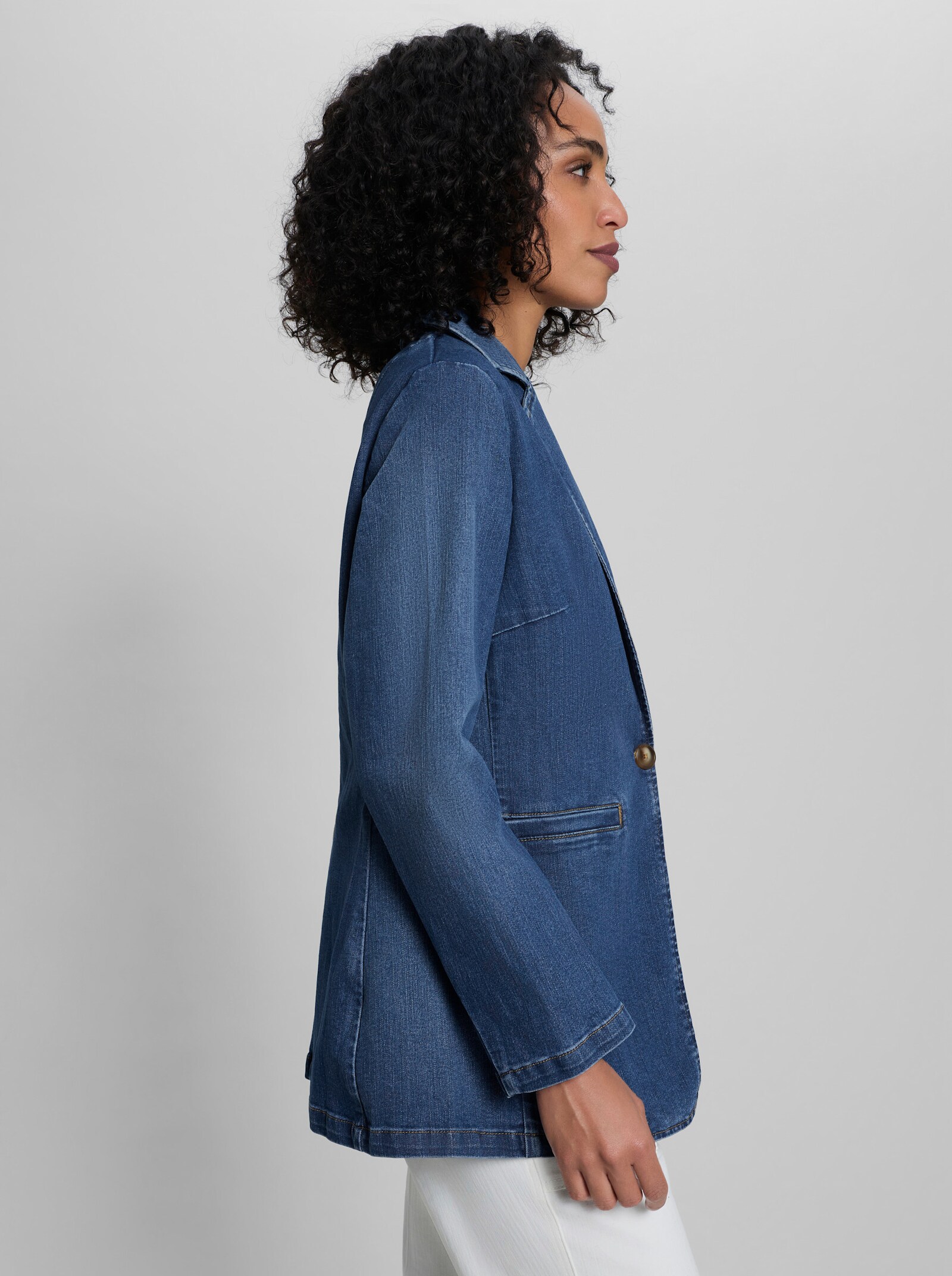 heine Jeansblazer mit 1-Knopf-Verschluss - blue-stone-washed