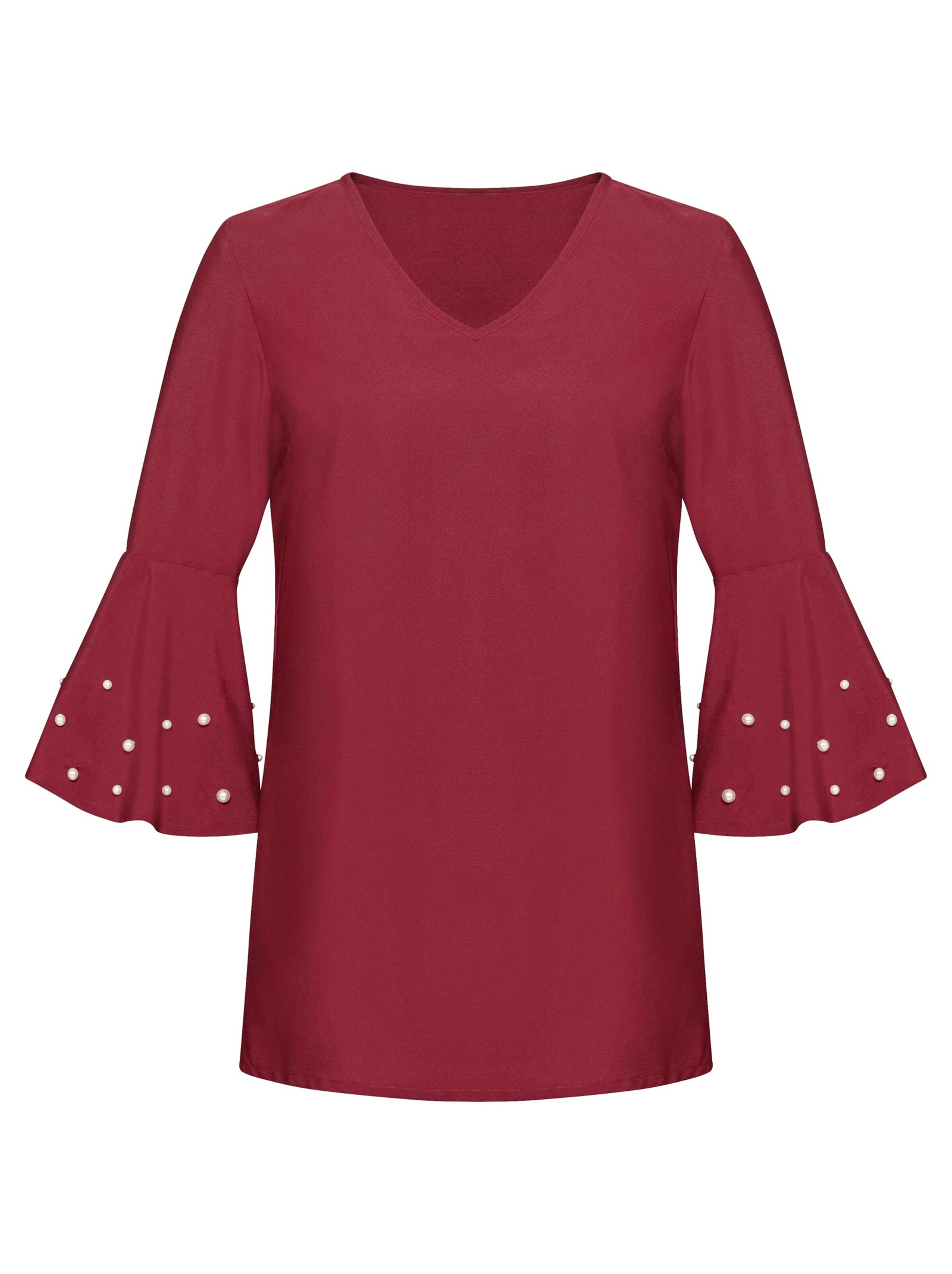 Hemdbluse - weinrot
