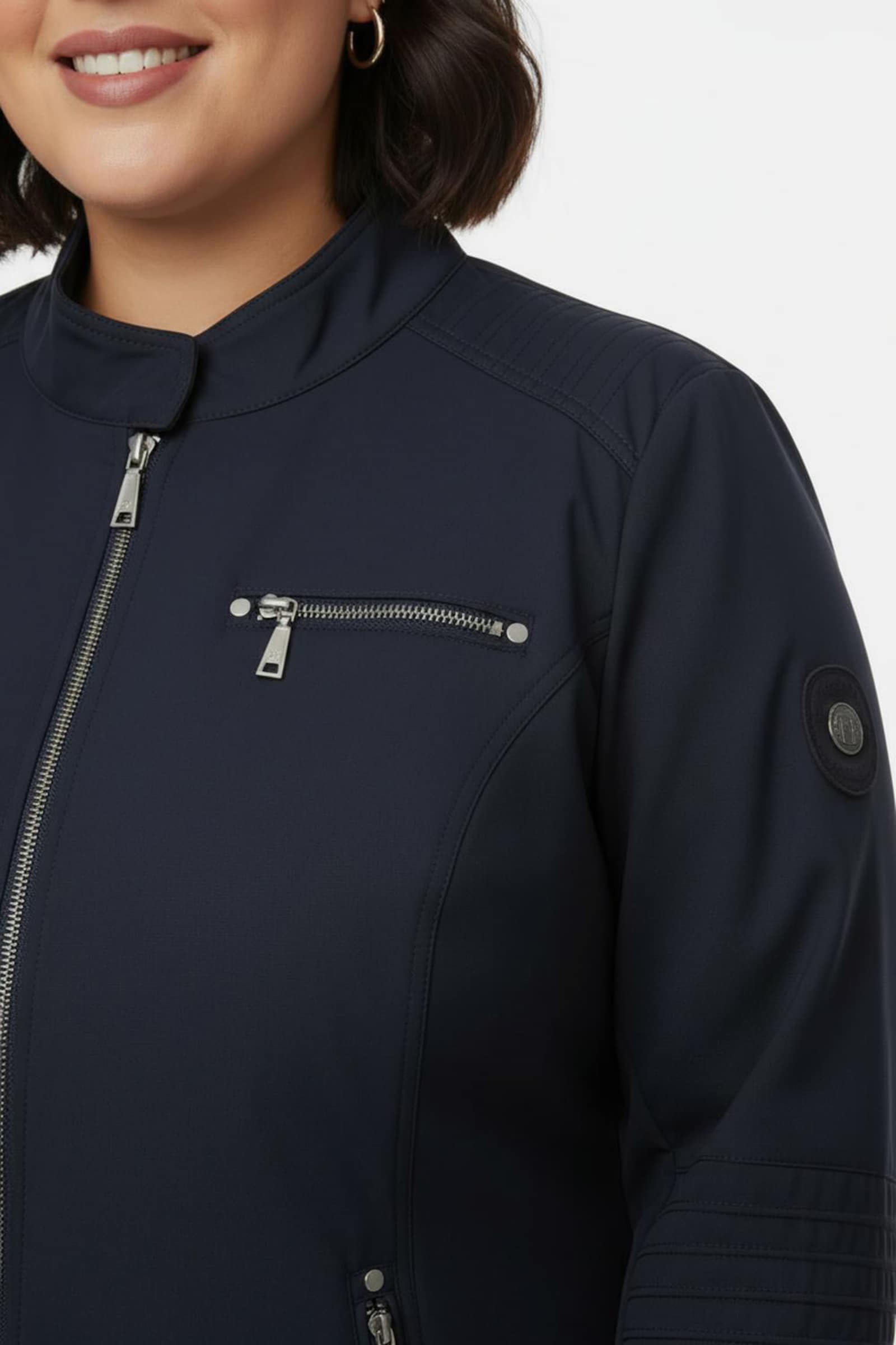 Übergangsjacke mit Biesenverzierung - marine