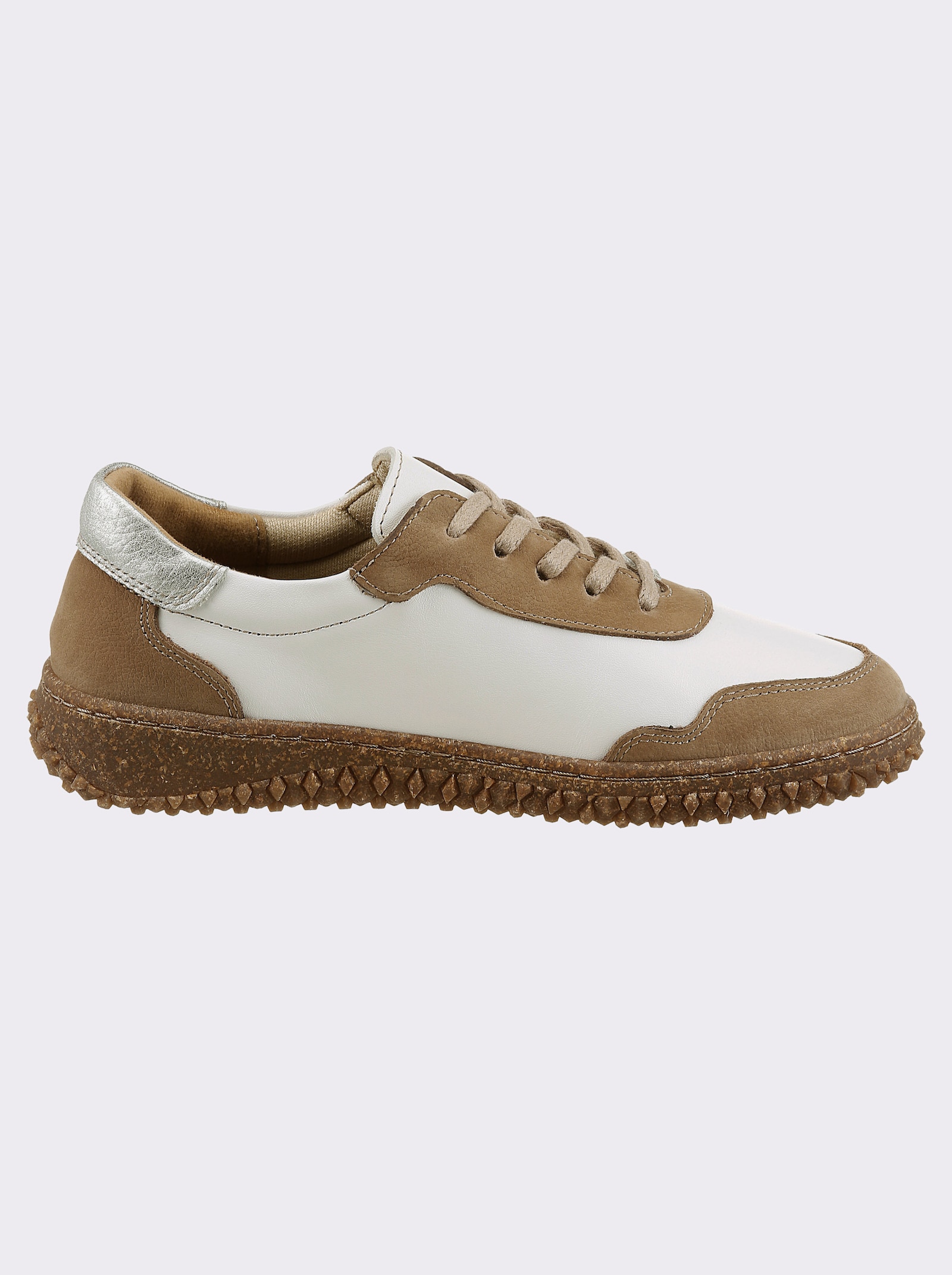 heine Sneaker - weiß-cognac-silber