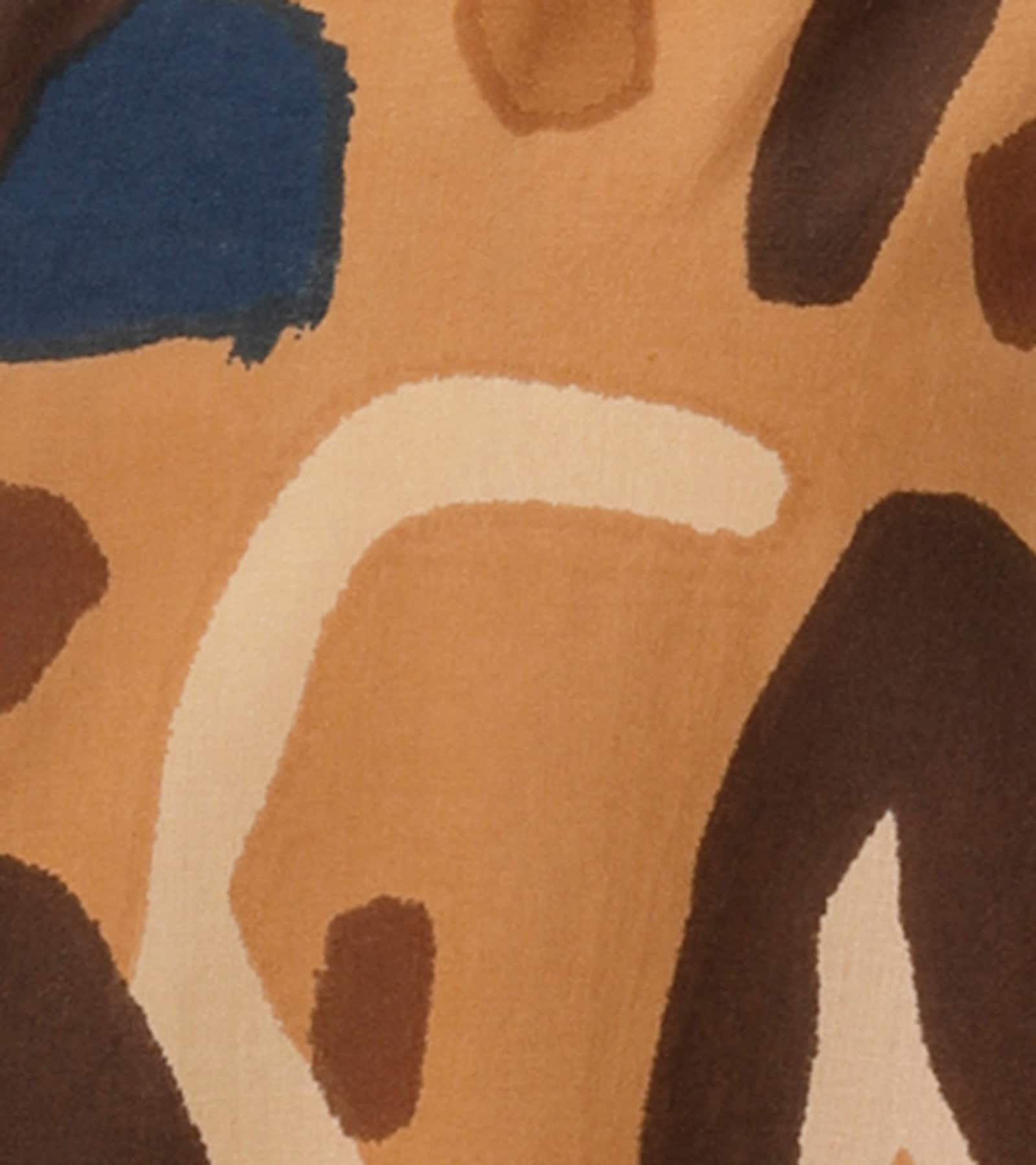 Aniston PLUS Longbluse - beige-blau-braun