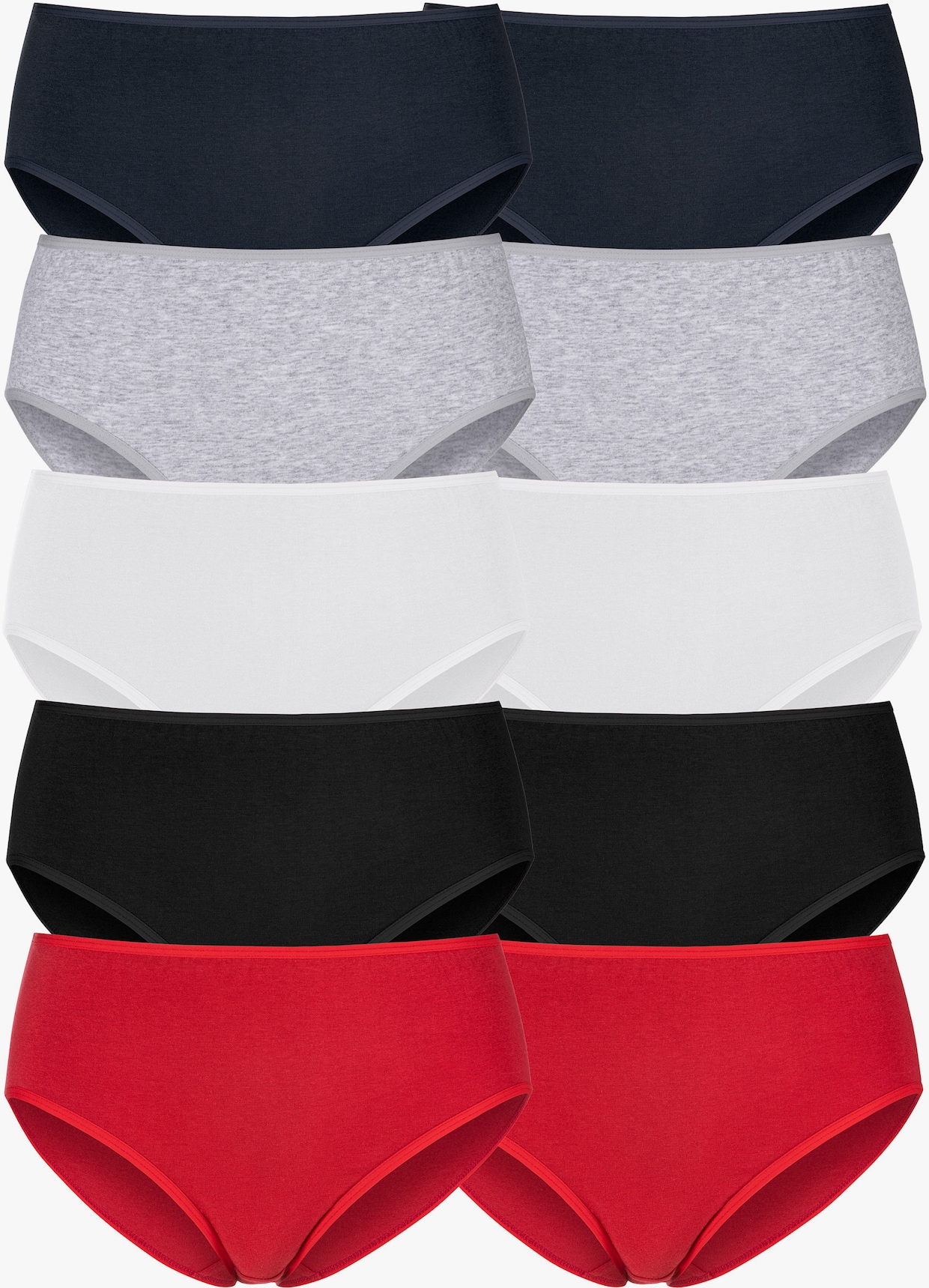 petite fleur Slip gainant - rouge, noir, blanc, gris chiné, marine