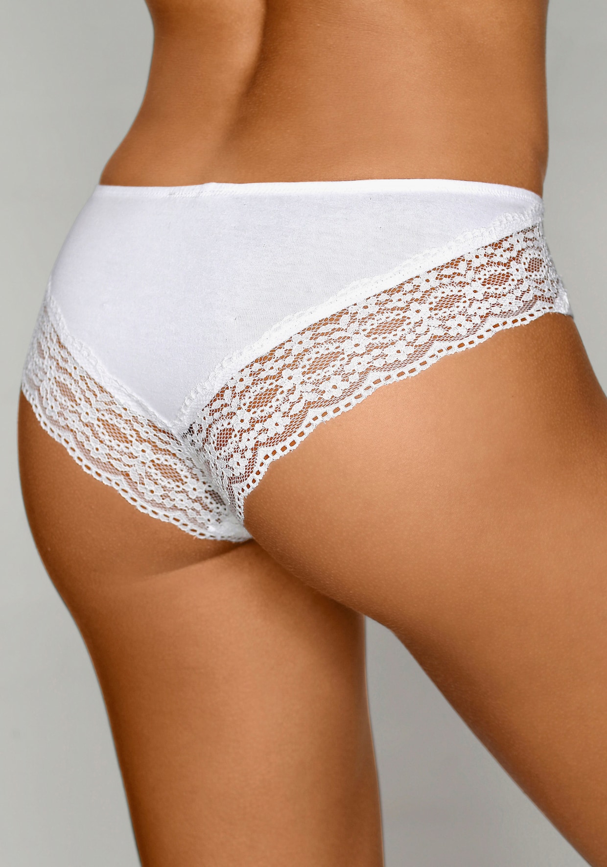 Vivance Brasilslip - creme, grau meliert, schwarz