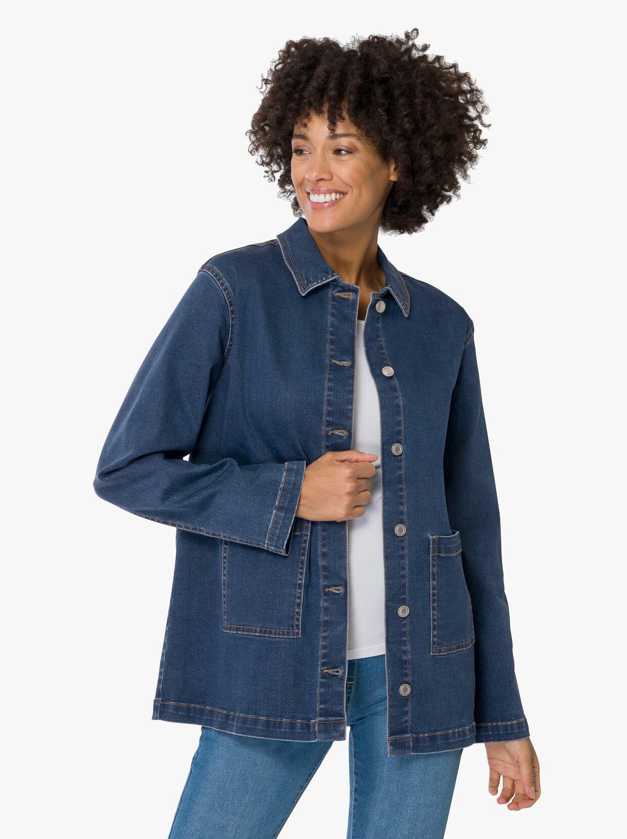 Jeans-Jacke - blue-stone-washed