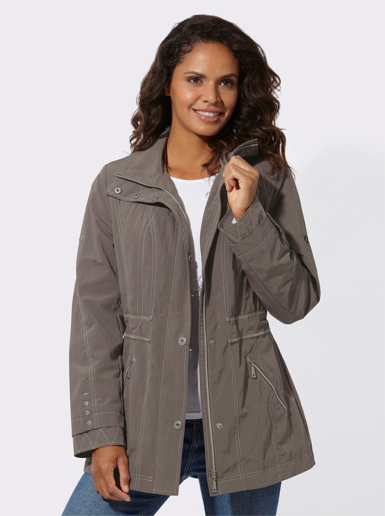 Outdoorjacke - dunkeltaupe