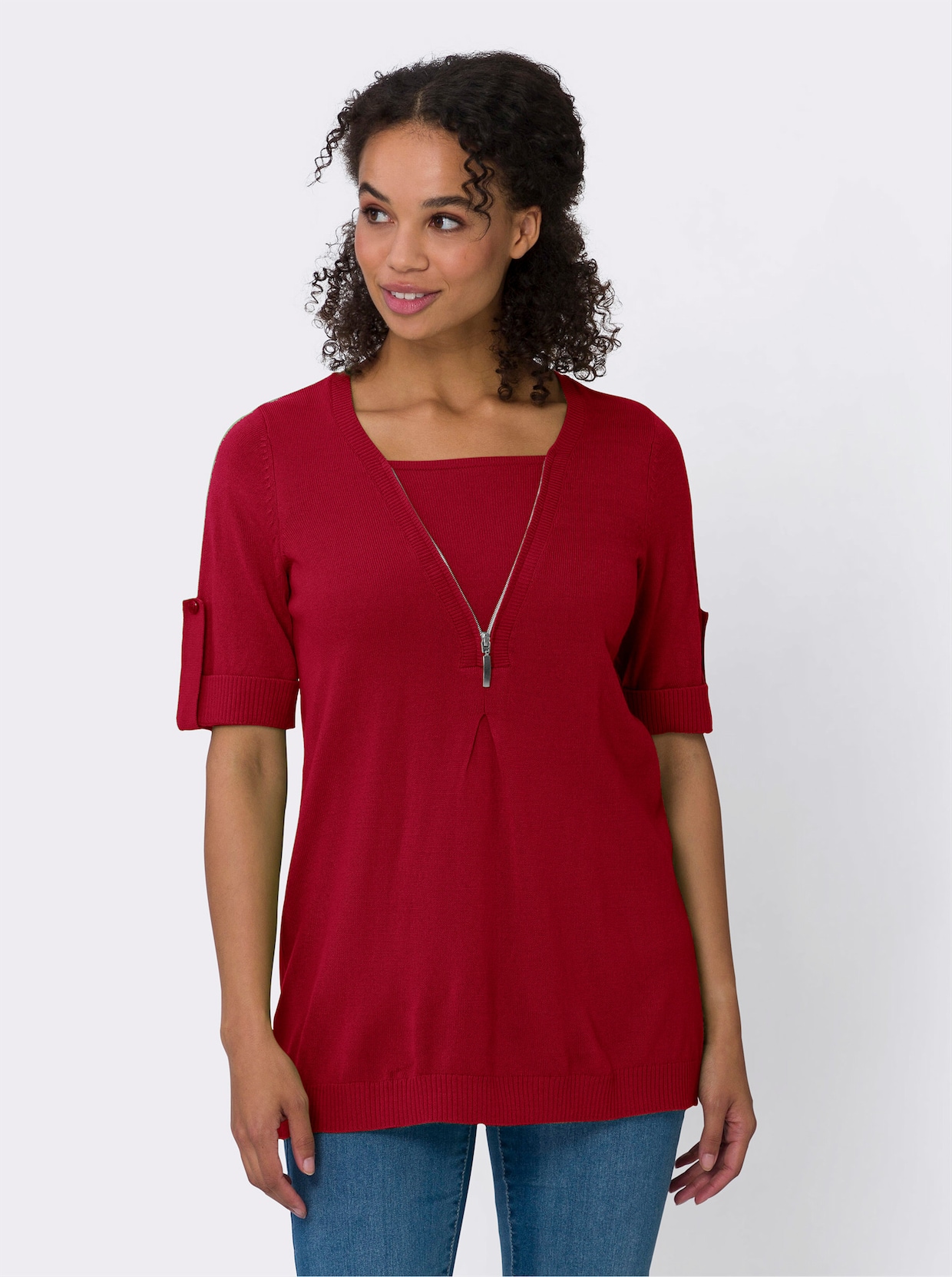 Lange pullover - rood