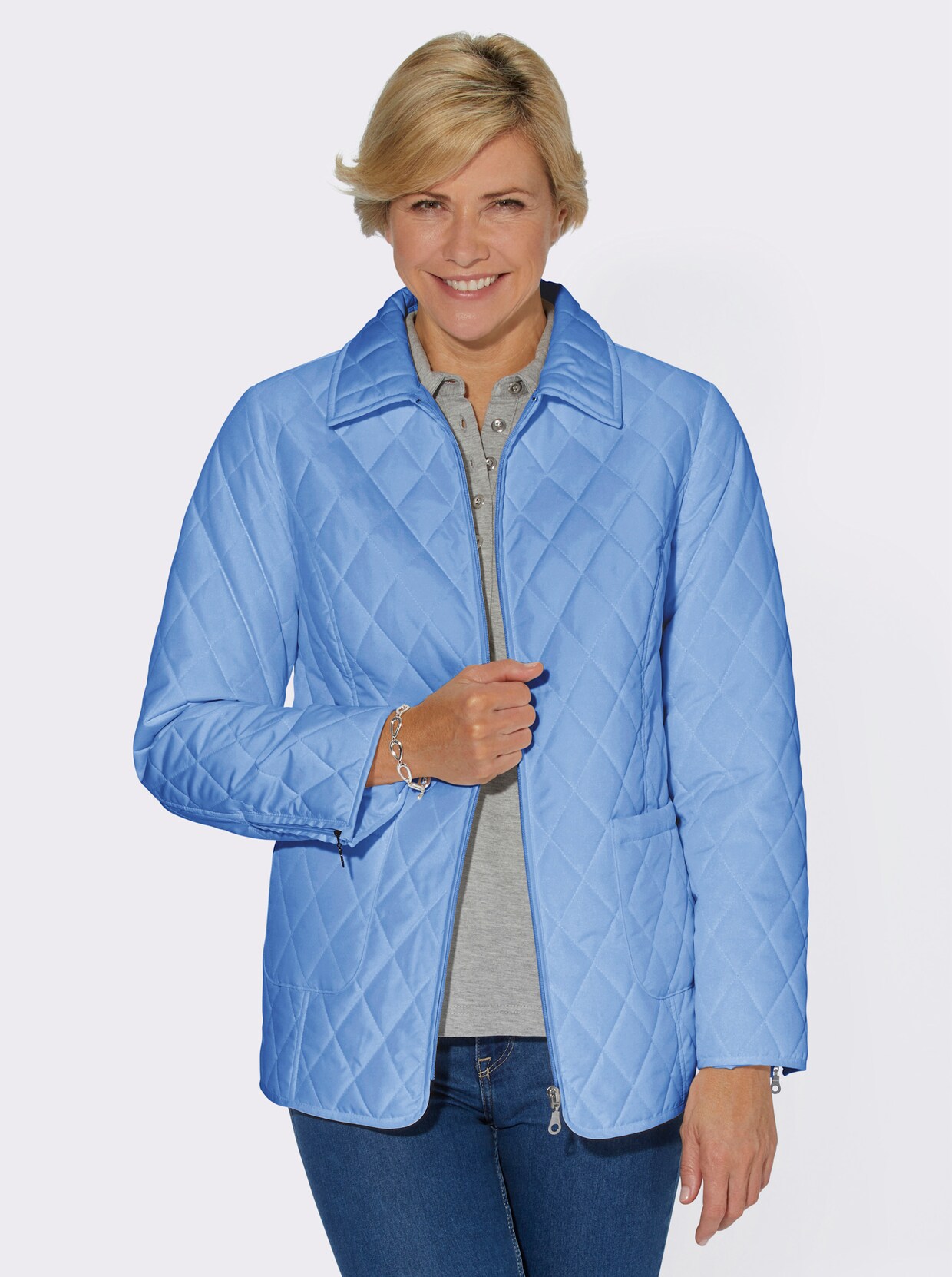 Steppjacke - himmelblau