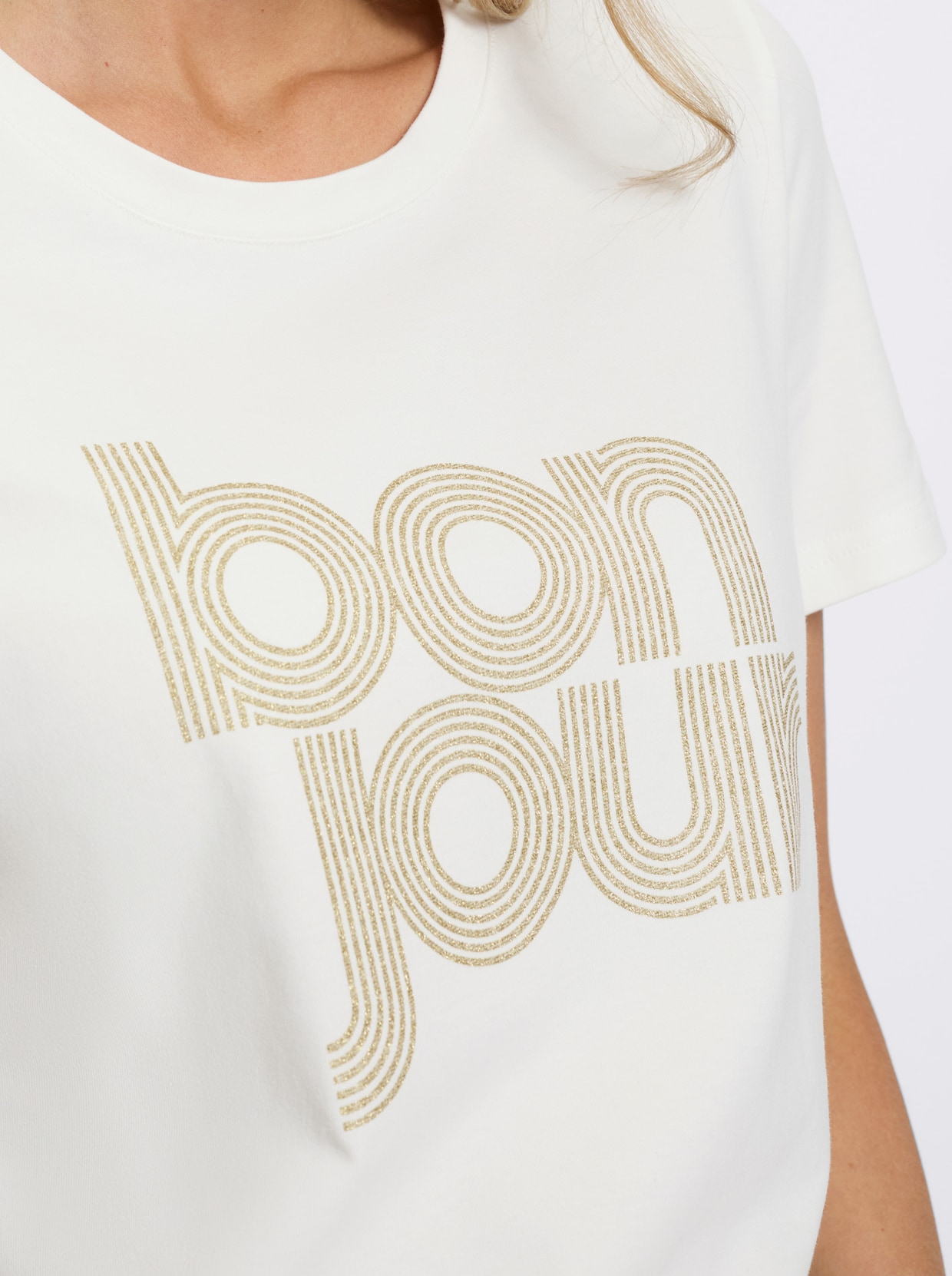 heine T-shirt à manches courtes - écru