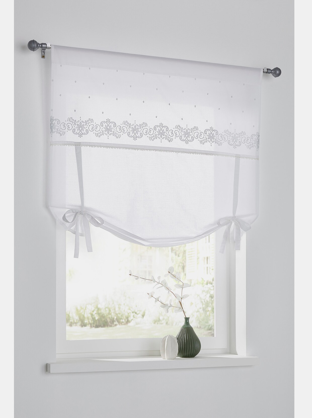 heine home Bändchenrollo - offwhite
