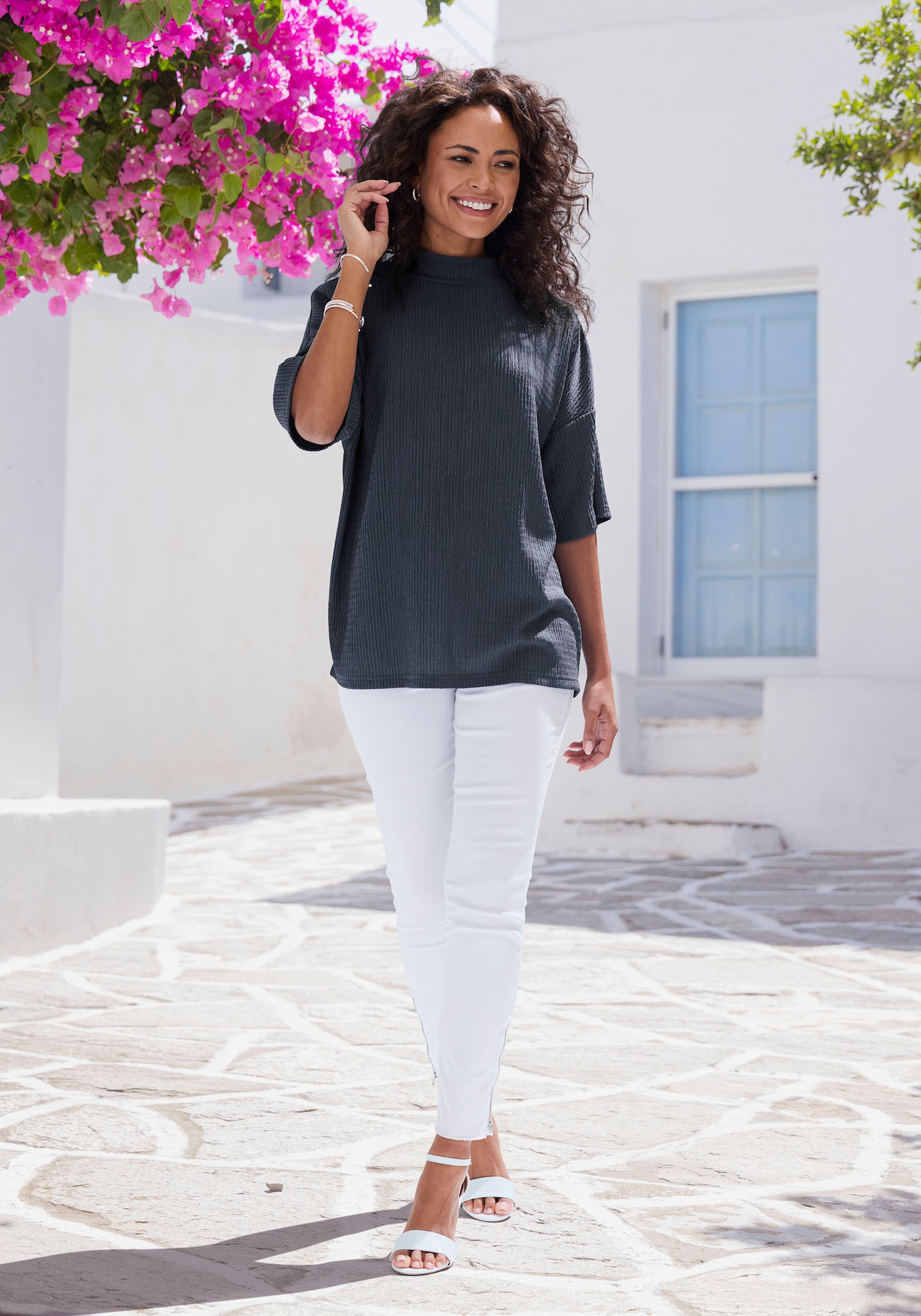 LASCANA Kurzarmshirt - navy