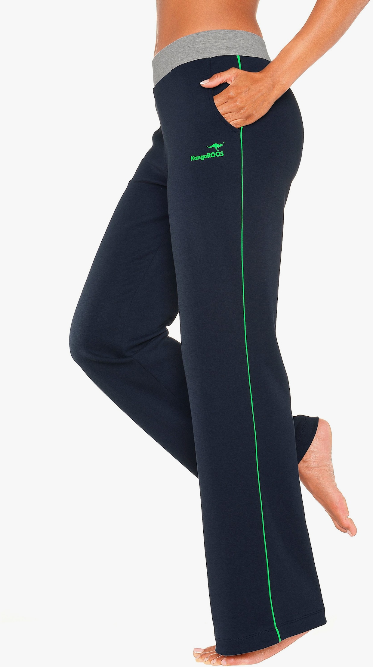KangaROOS Relaxhose - marine-grün-grün