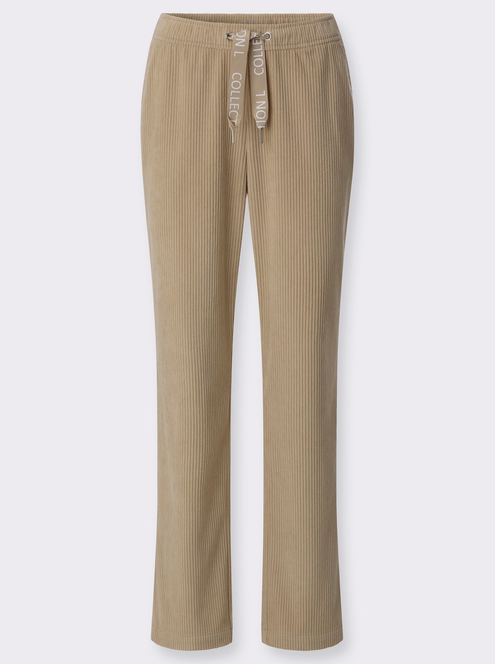 Cordhose mit Rundum-Dehnbund - beige