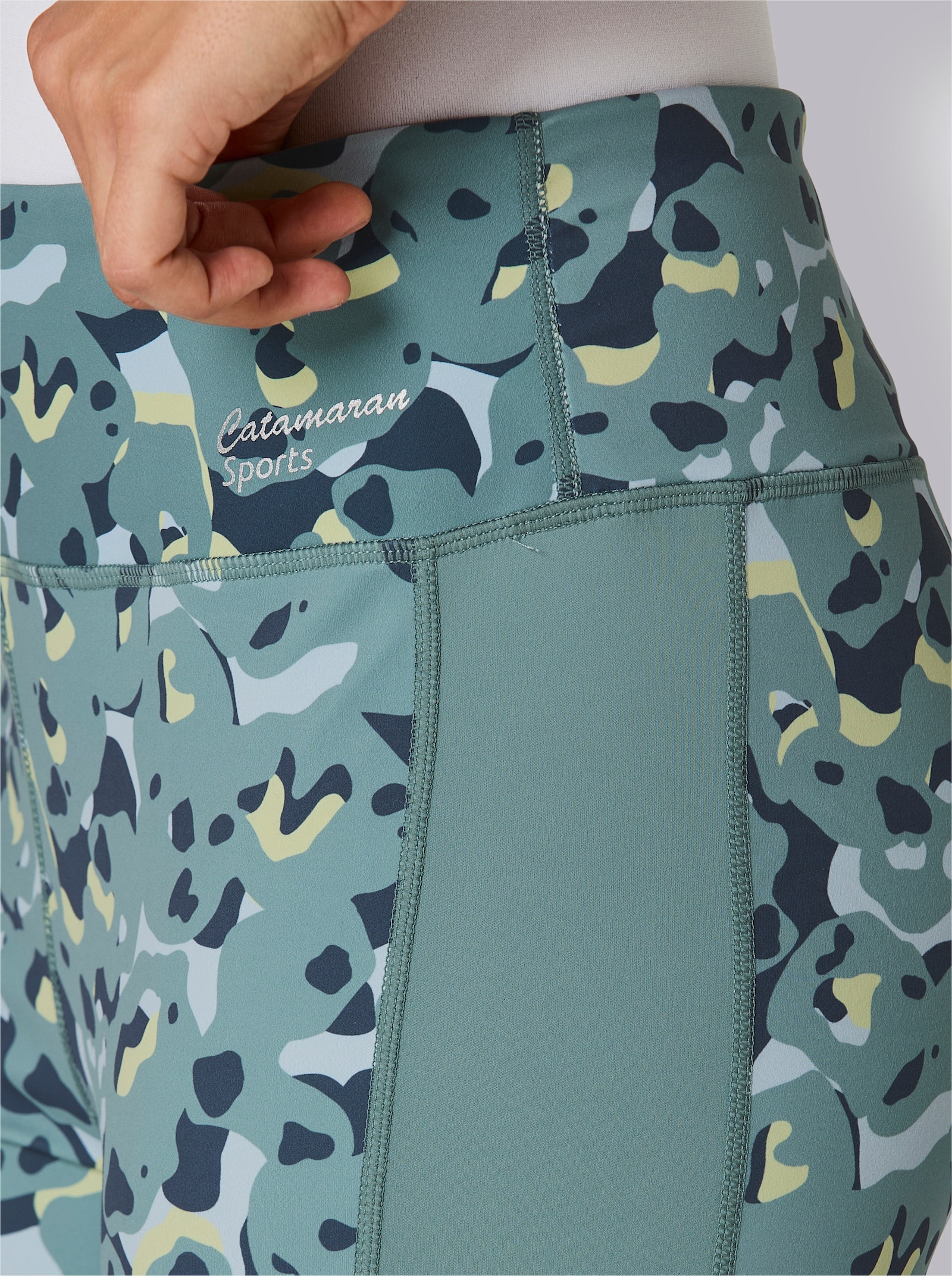 Catamaran Sports Yogaleggings mit breitem Bund - pistazie-gemustert