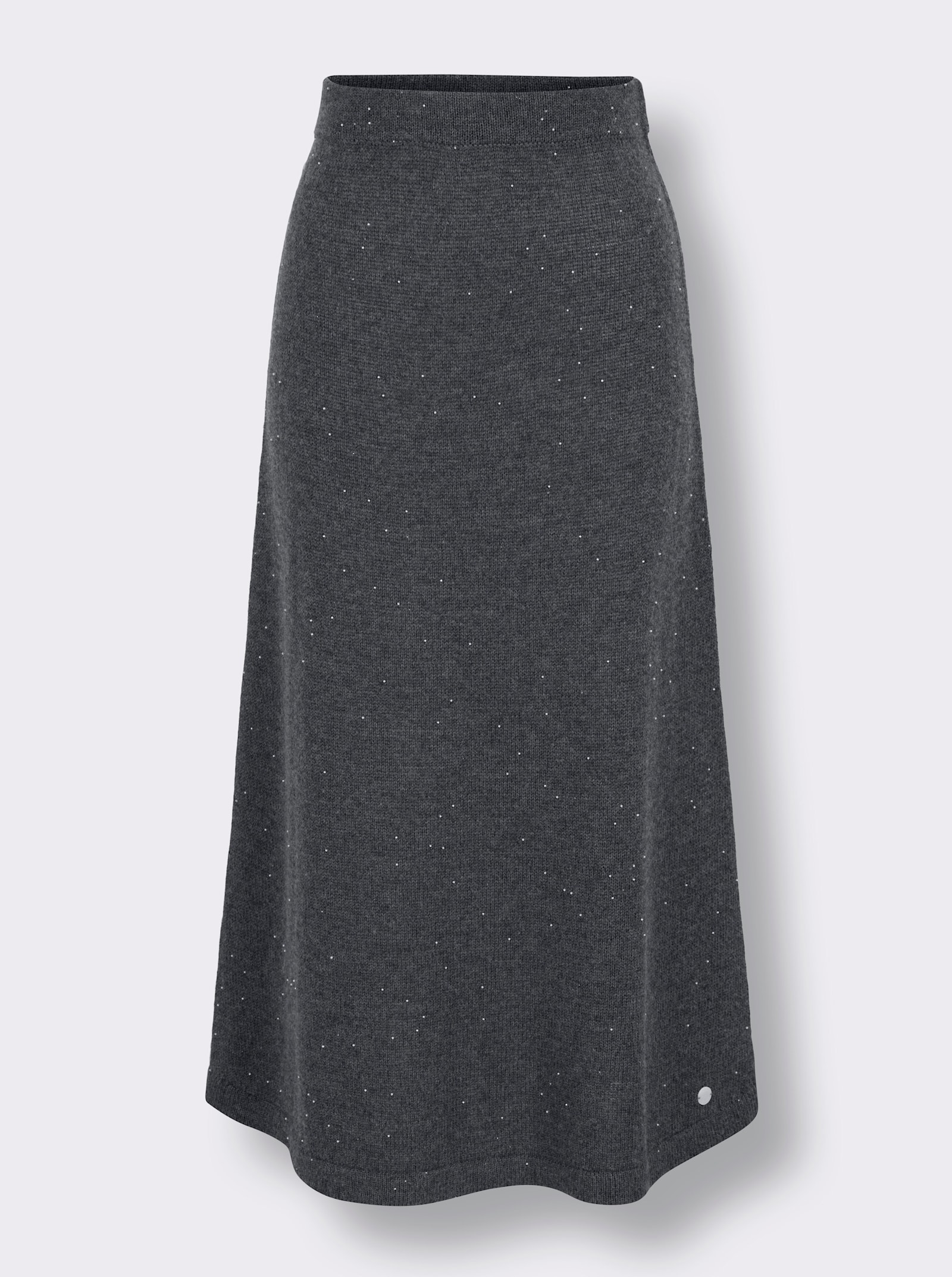 CREATION L PREMIUM Strickrock mit Wolle und Kaschmir - anthrazit