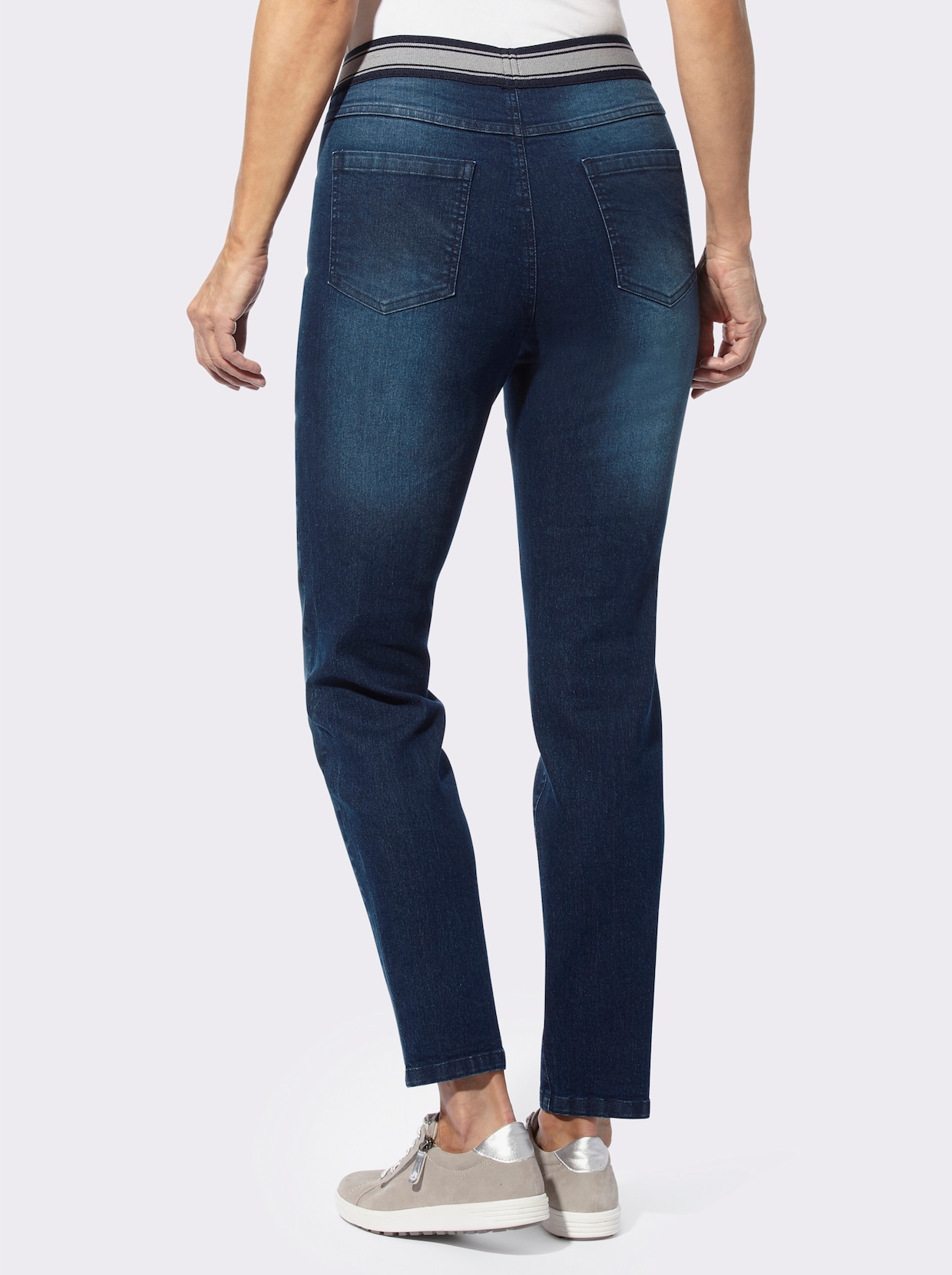 Jeans med resår - dark blue