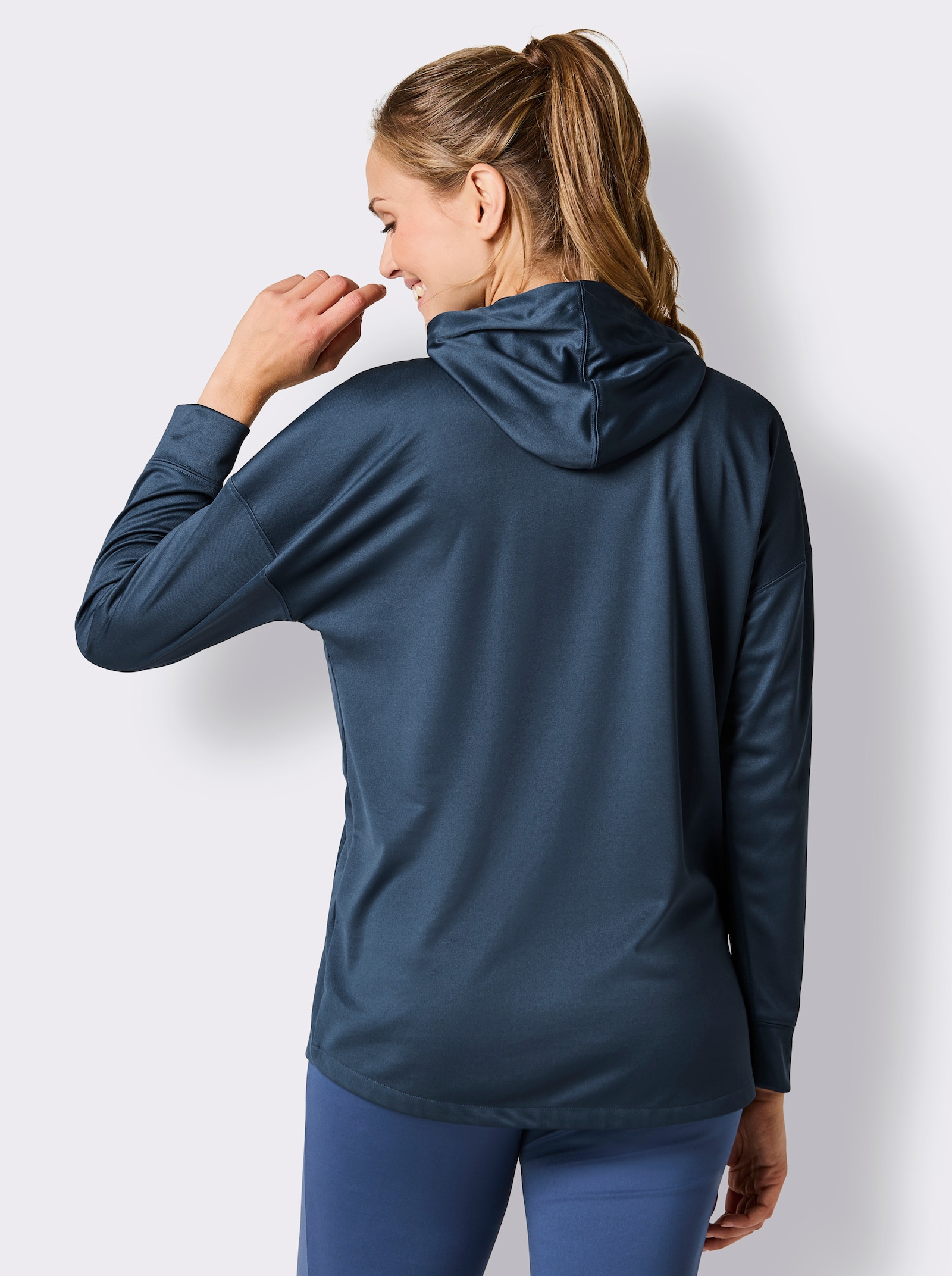 Catamaran Sports Vrijetijdsshirt met blinde ritssluiting - donkerblauw