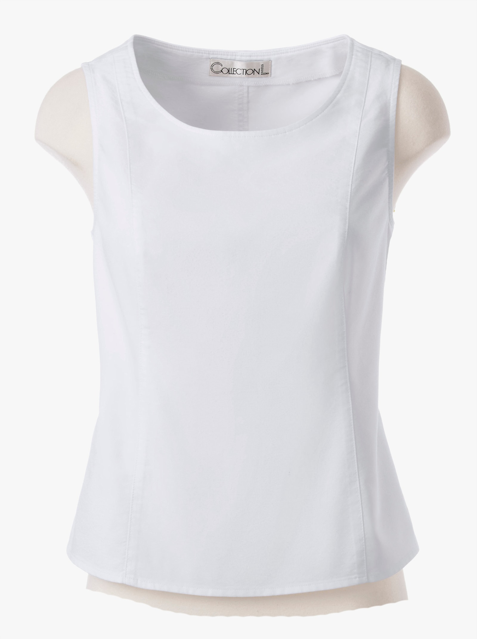 Blusentop mit breiten Trägern - weiß