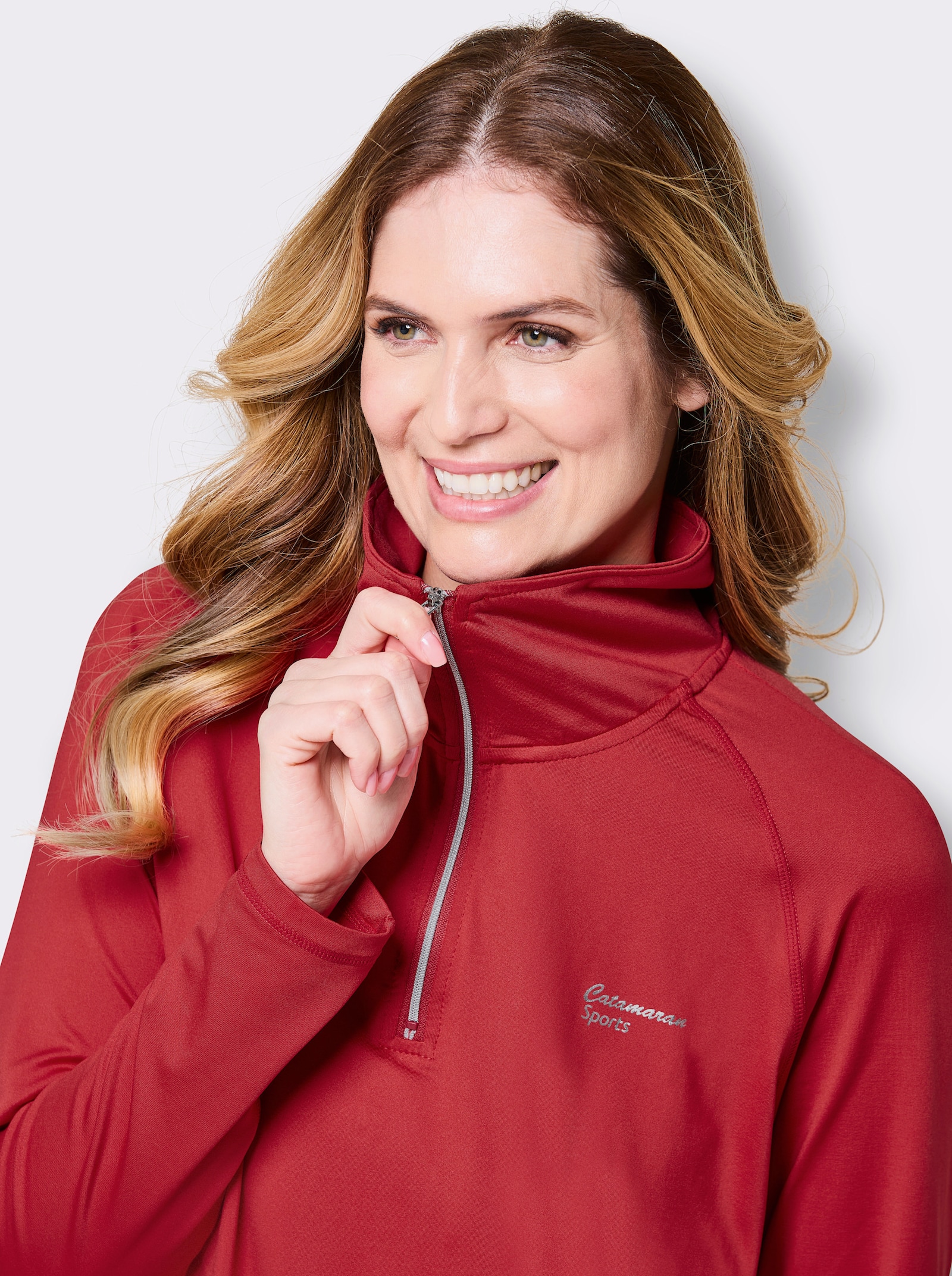 Catamaran Sports Funktionsshirt , atmungsaktiv und schnell trocknend - rot