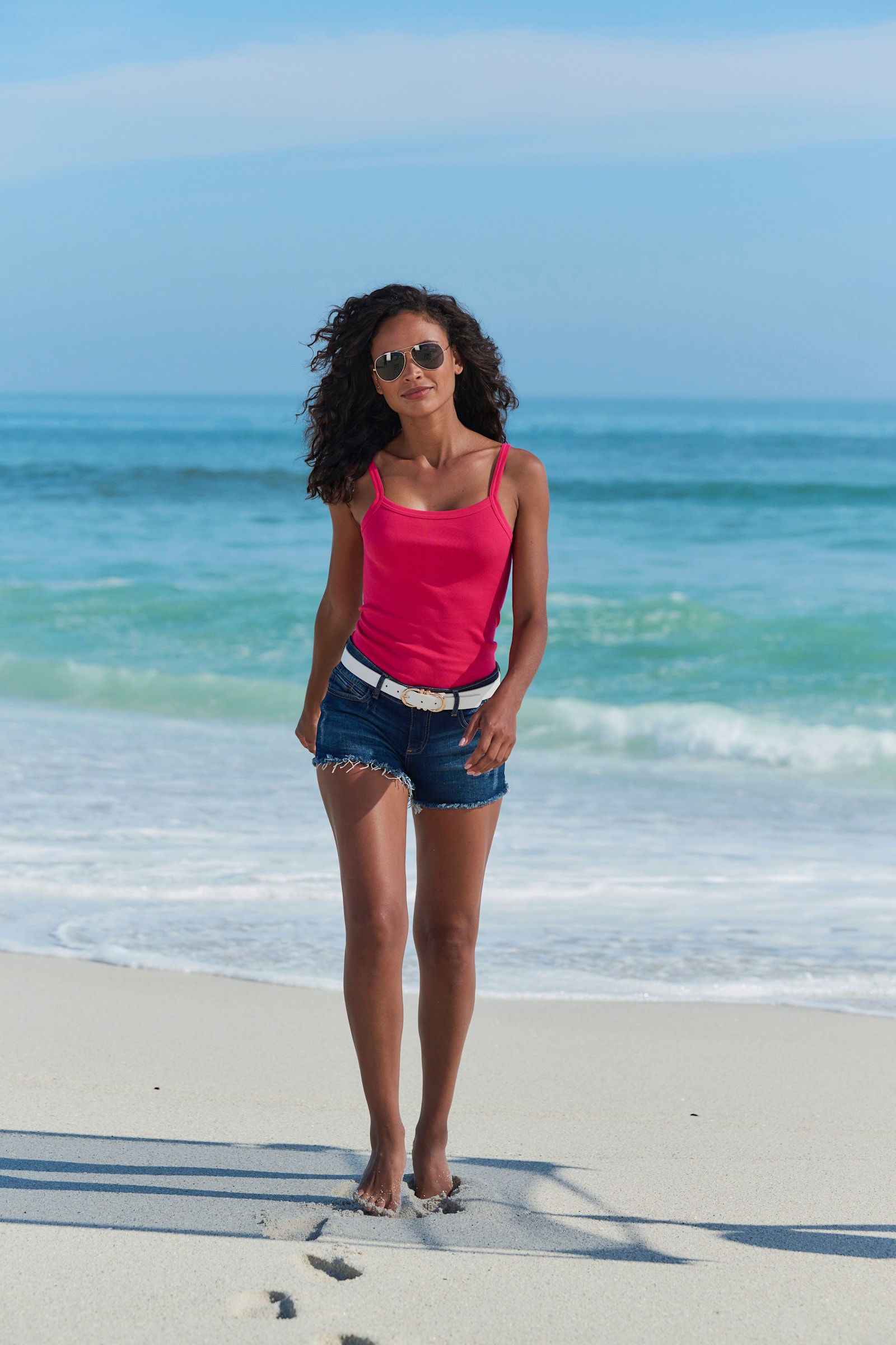 H.I.S Spaghettitop - lila, pink, türkis