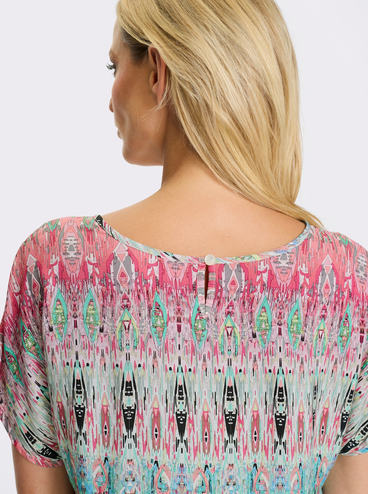 heine Druckbluse - rosé-schilf-bedruckt