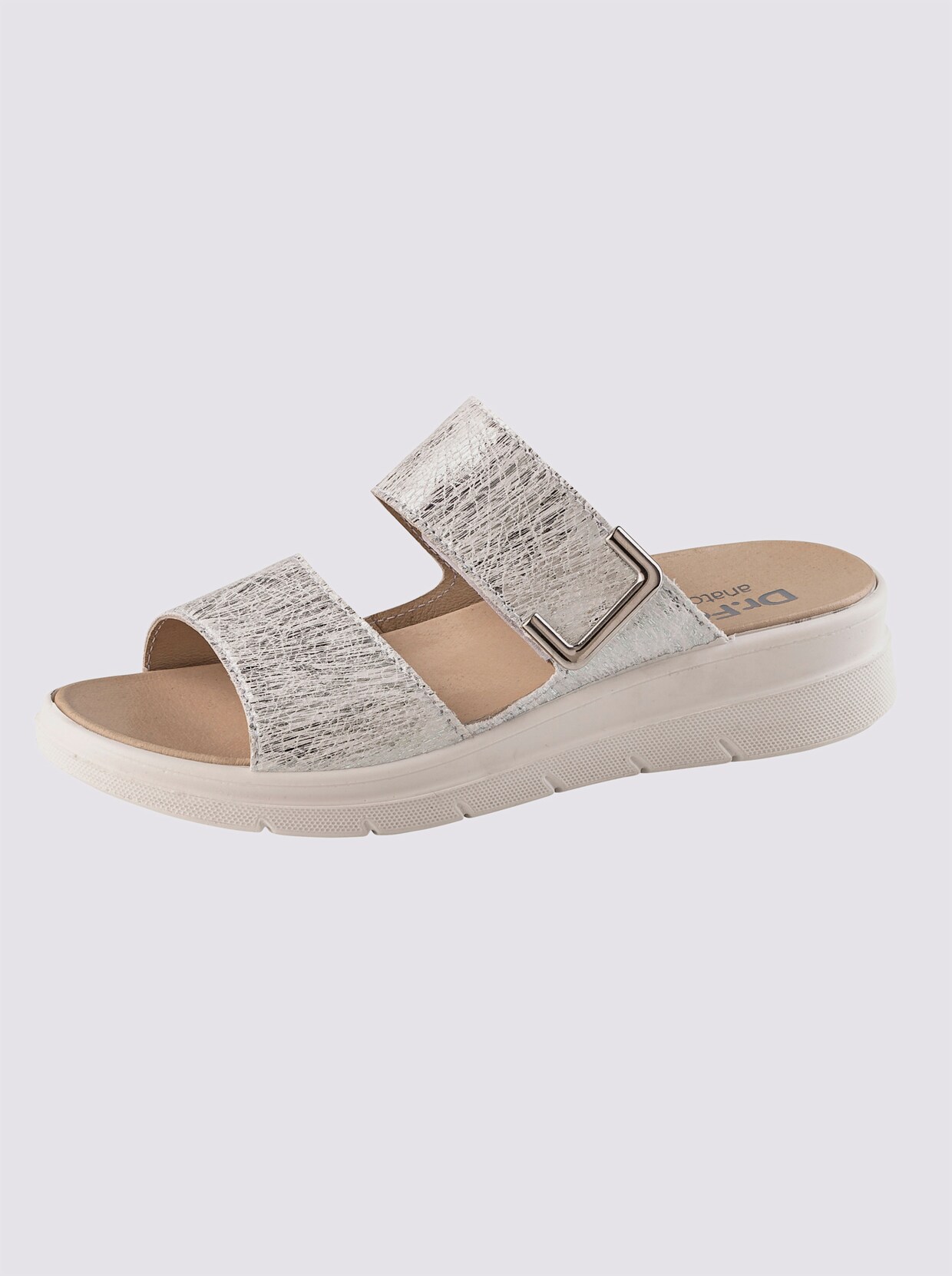 Dr. Feet Pantolette - silberfarben
