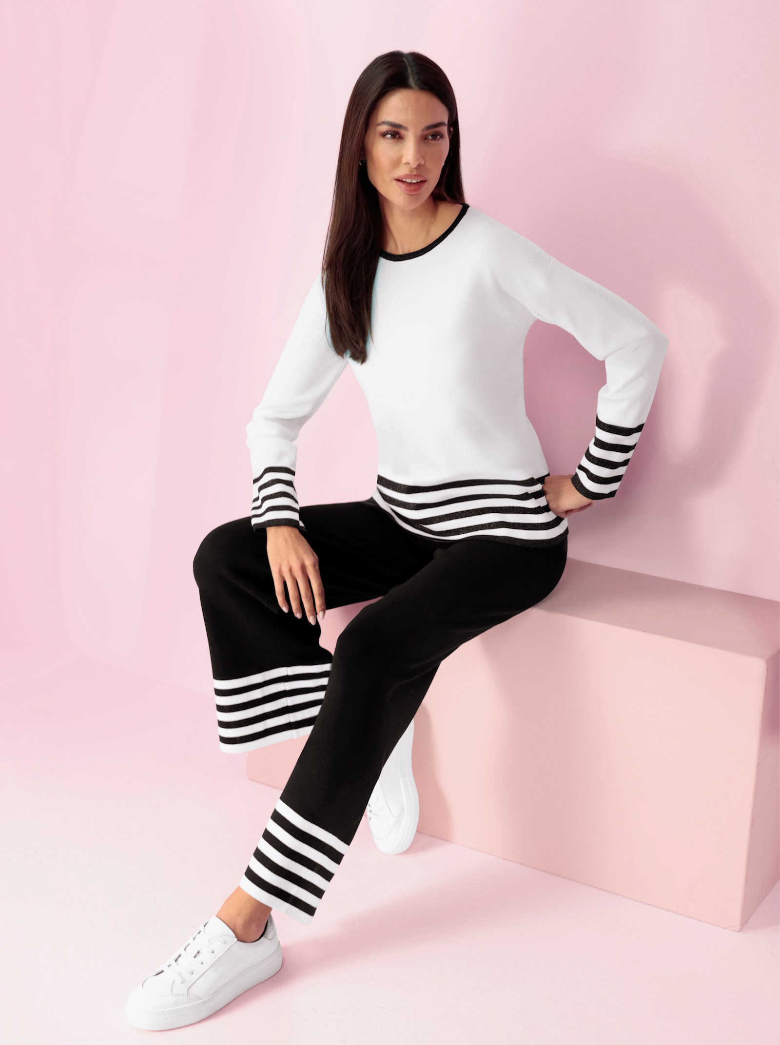 heine Strickhose Mit Rundum-Dehnbund - schwarz