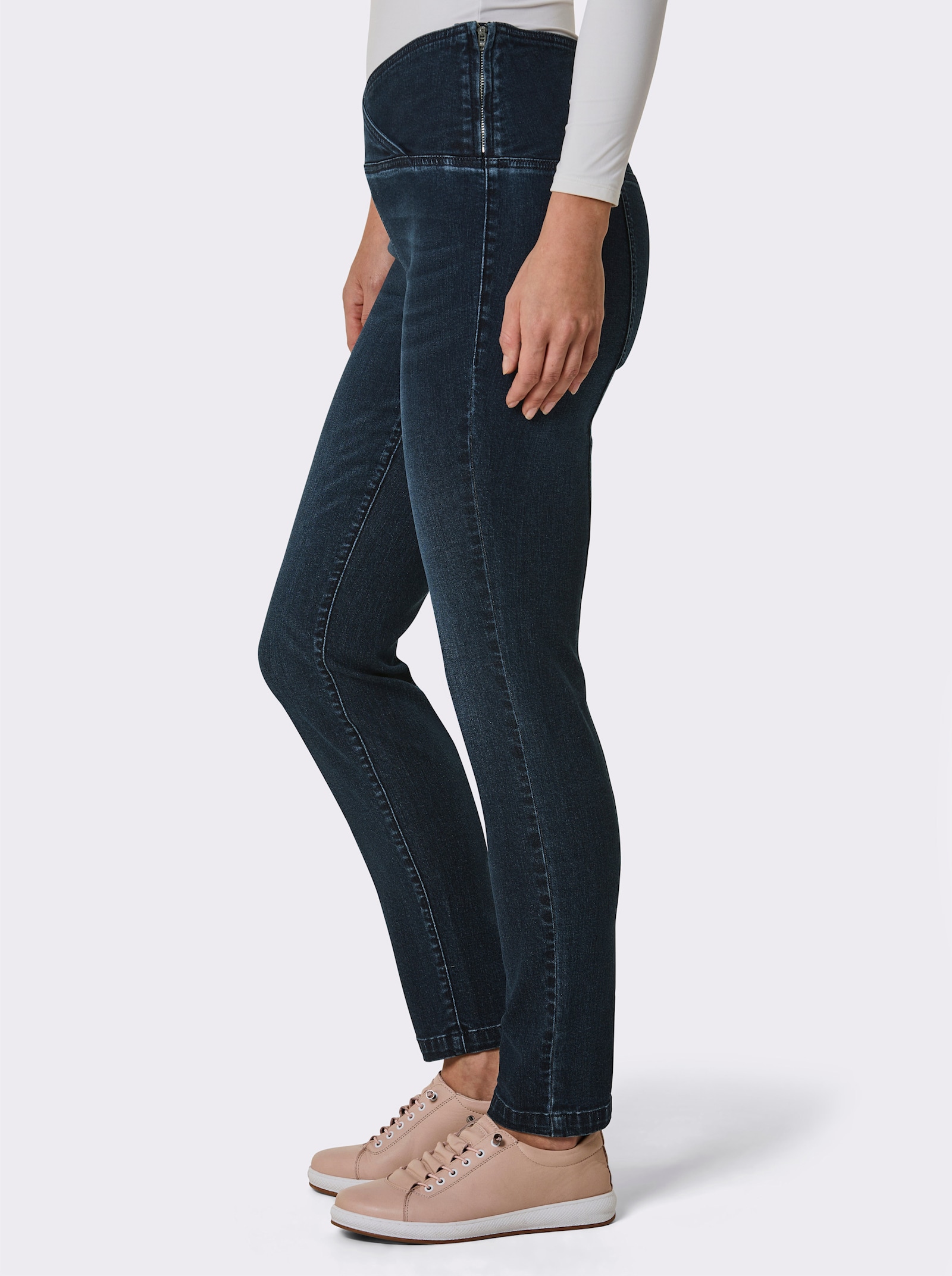 CREATION L PREMIUM High-waist-Jeans mit Komfort-Bund - dark blue