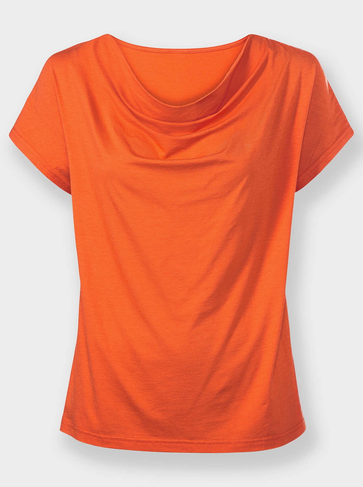 heine Shirt met cascadehals - oranje