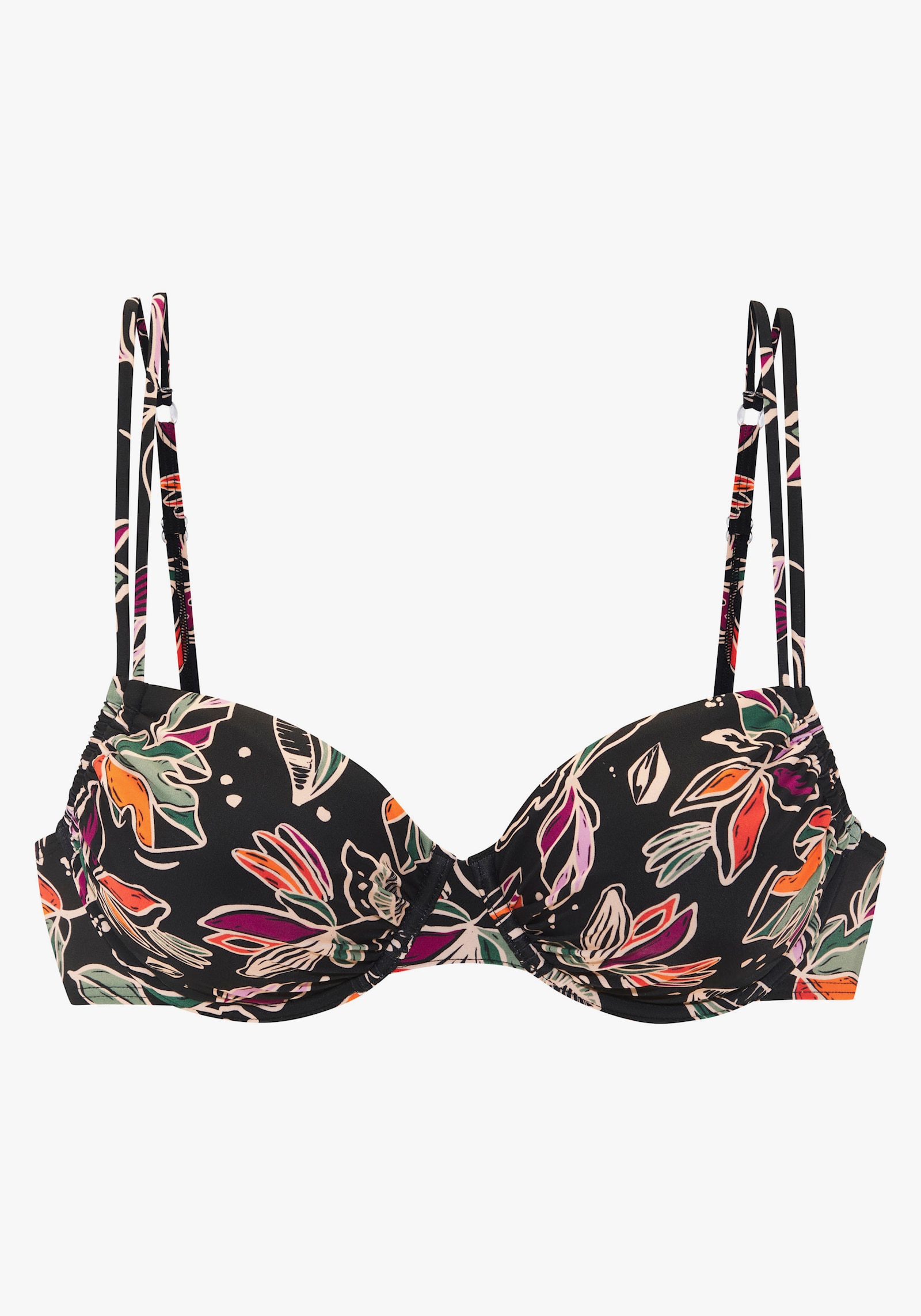 Buffalo Bügel-Bikini-Top - schwarz bedruckt