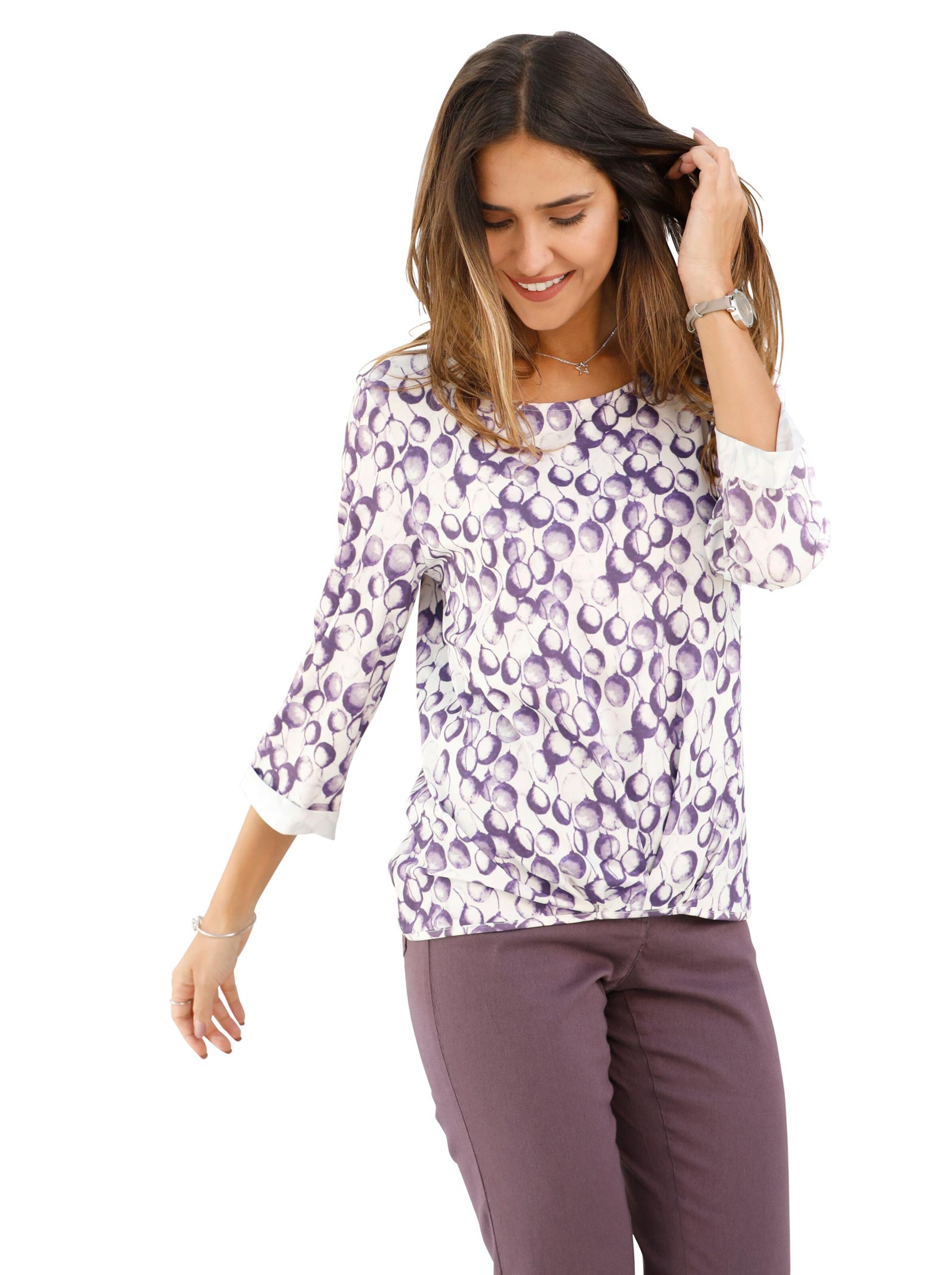 Shirt - violett-gemustert