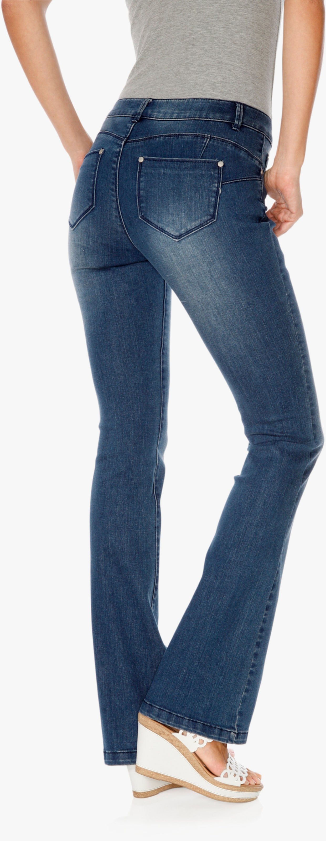 heine Bootcut-Jeans mit Bauchweg-Effekt - blue denim